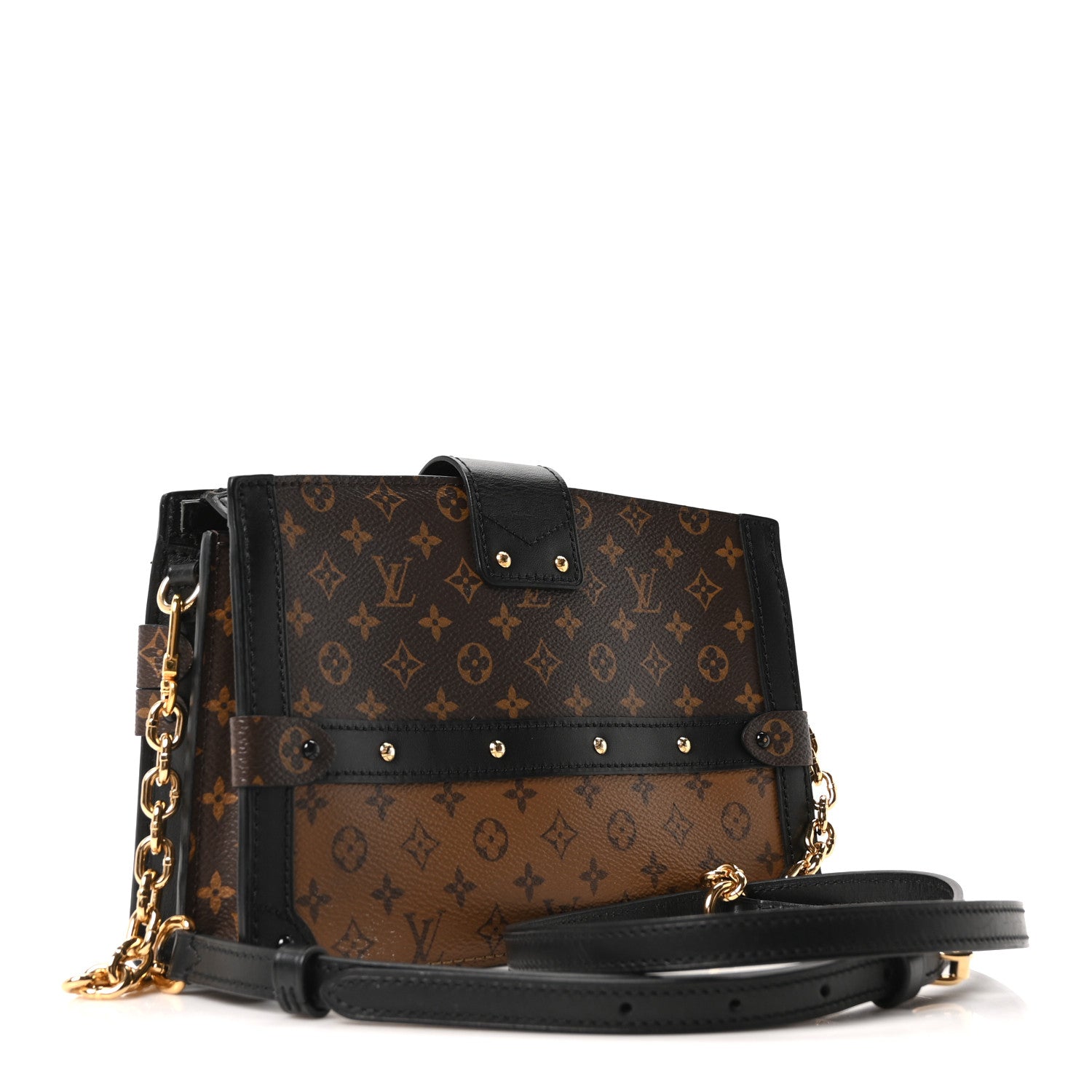 Reverse Monogram Trunk Clutch