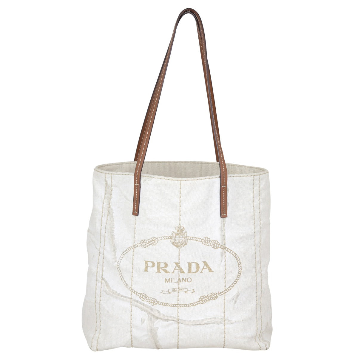 Prada Linen Logo Tote