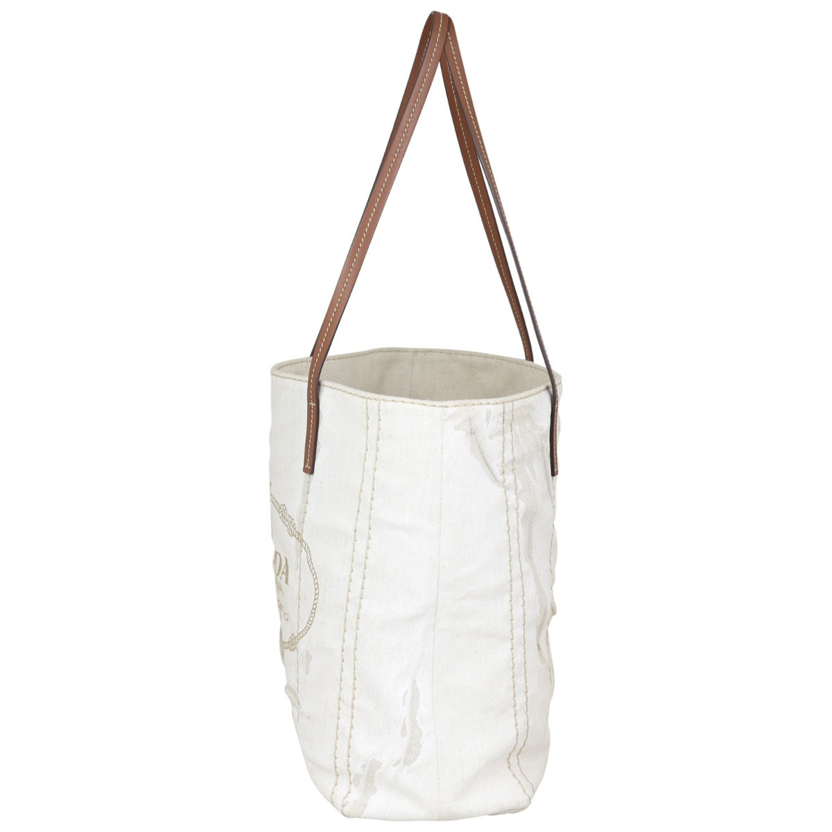 Prada Linen Logo Tote