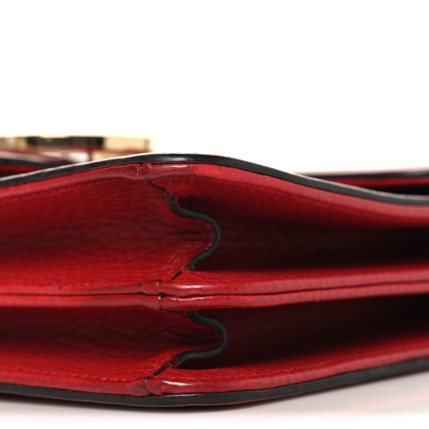 Dollar Calfskin Small Interlocking G Shoulder Bag Red