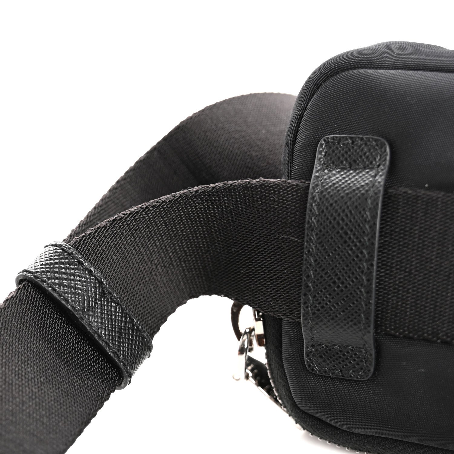 Re-Nylon Belt With Square Pouch Black