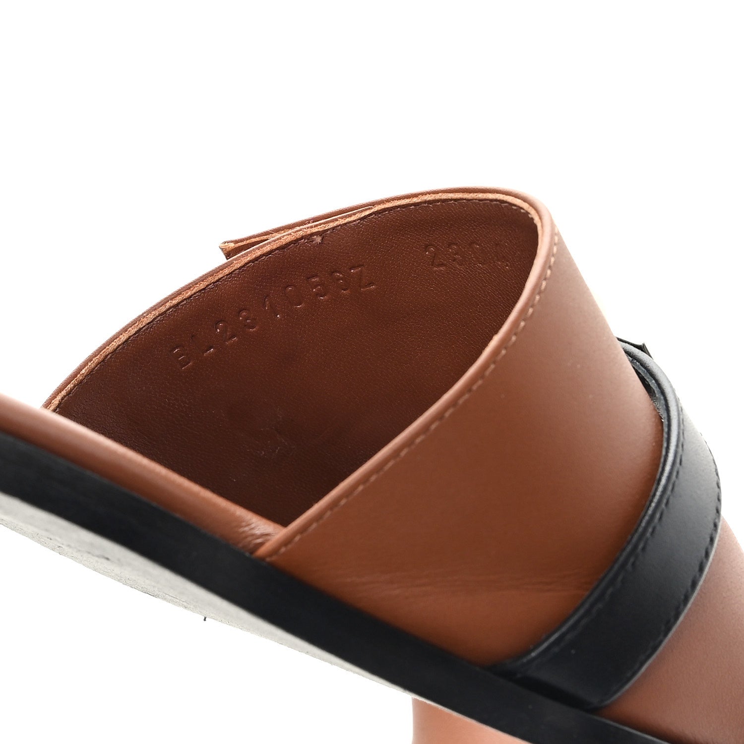 Calfskin Giulia Sandals 36 Naturel Black