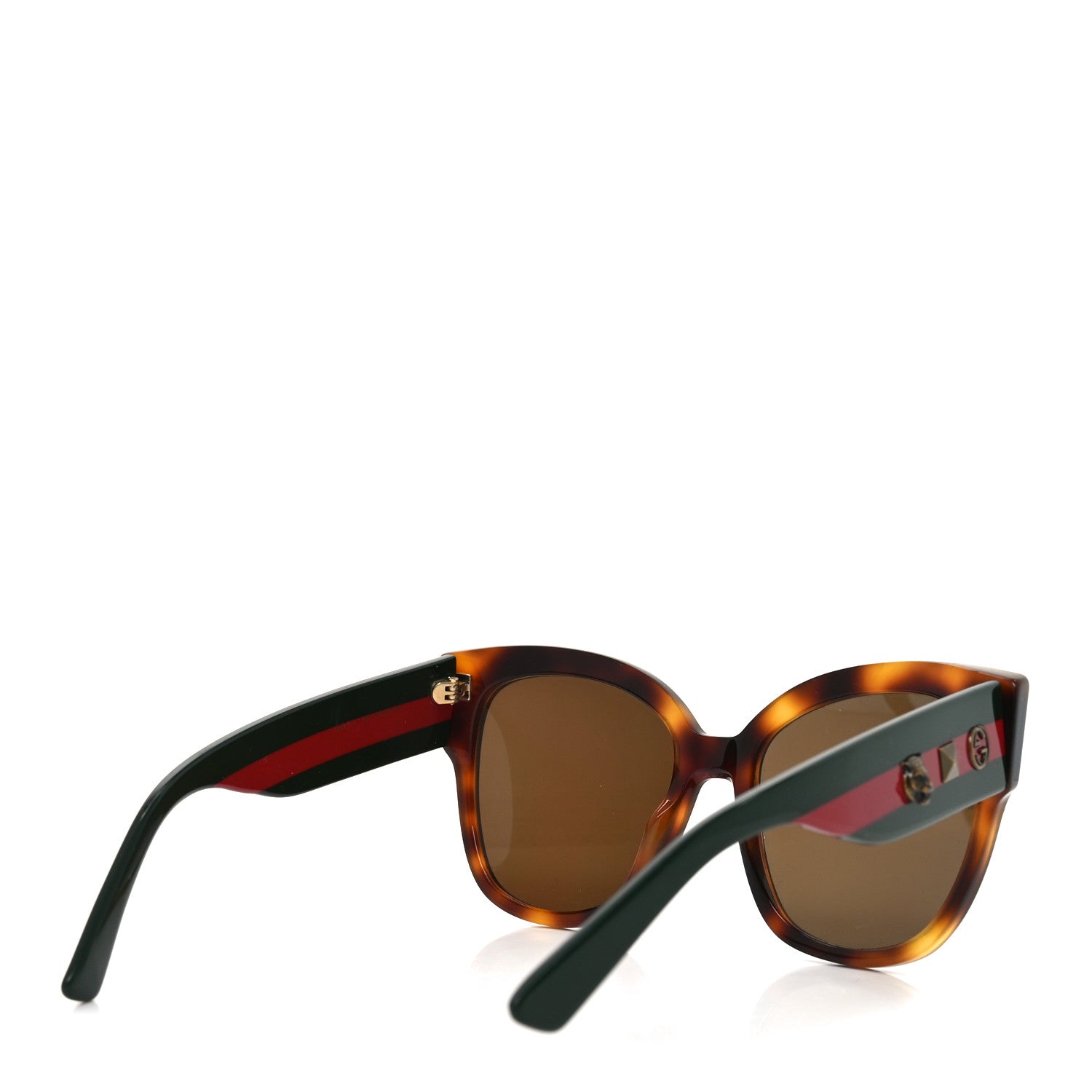 Acetate Square Frame Web Sunglasses GG0059S Tortoise