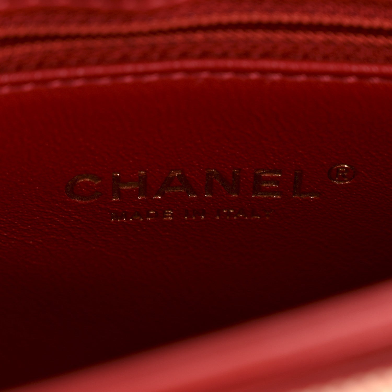 Lambskin Chevron Stitched Envelope Flap Bag Red