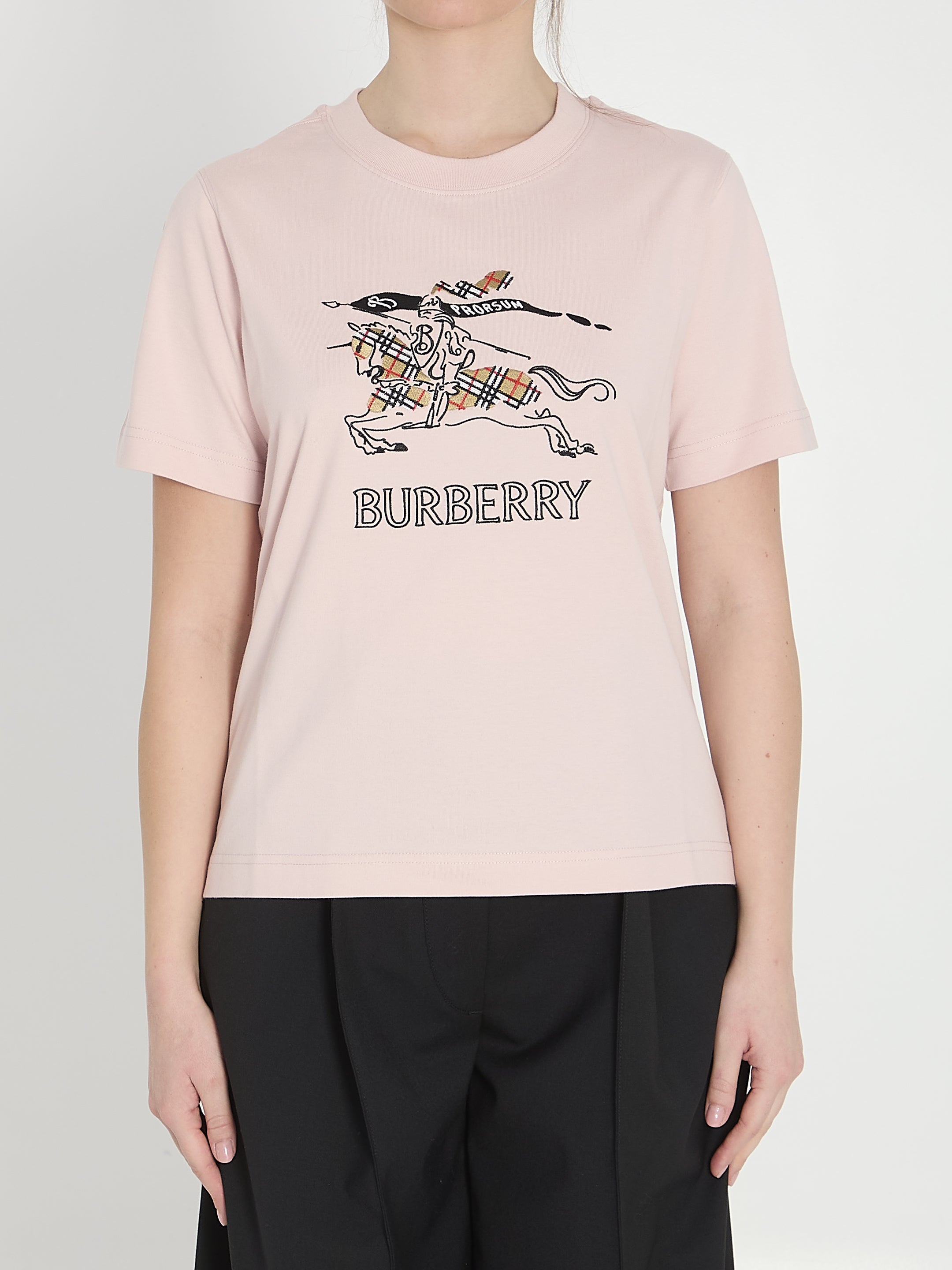 check cotton t-shirt