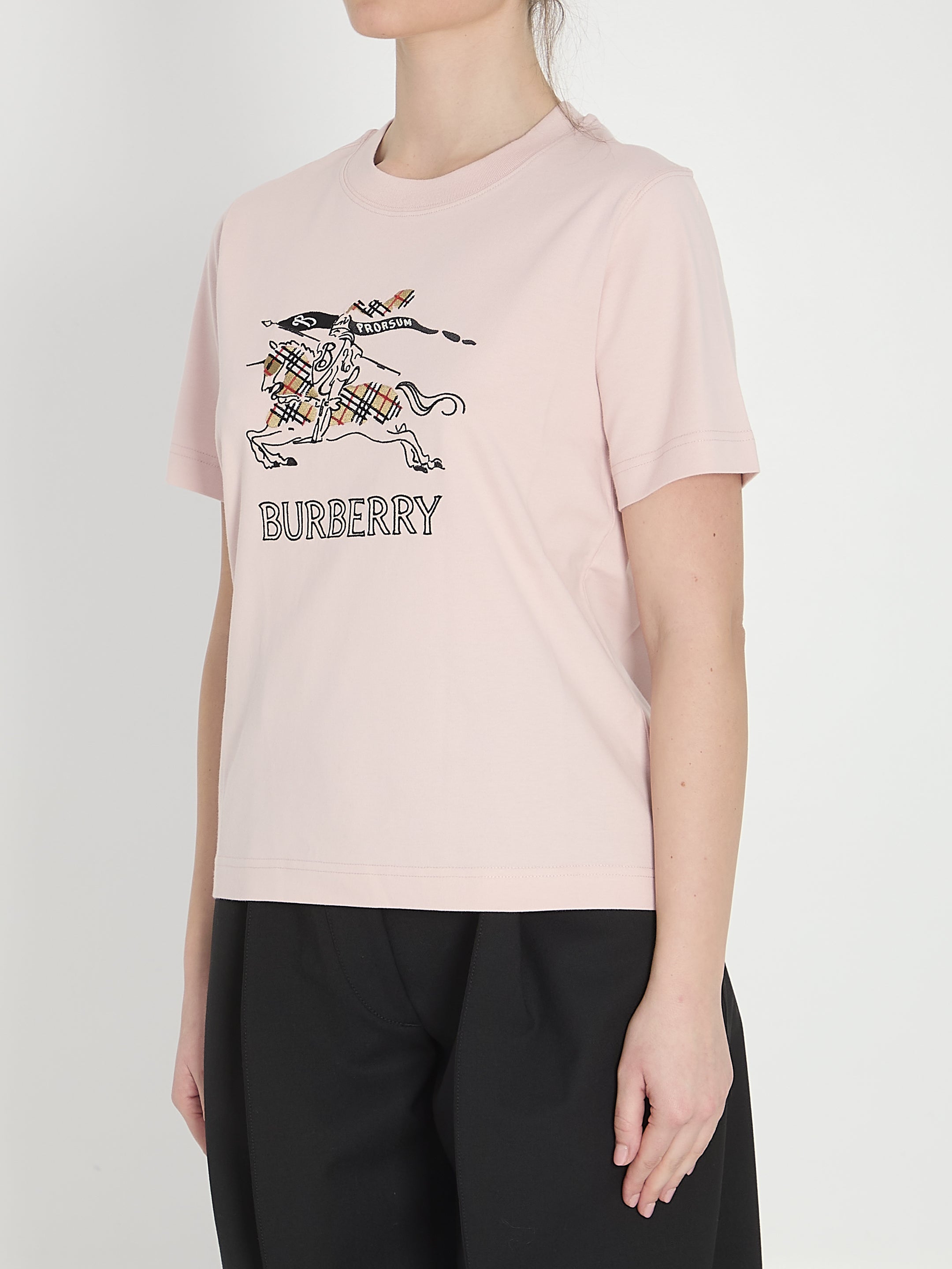 check cotton t-shirt