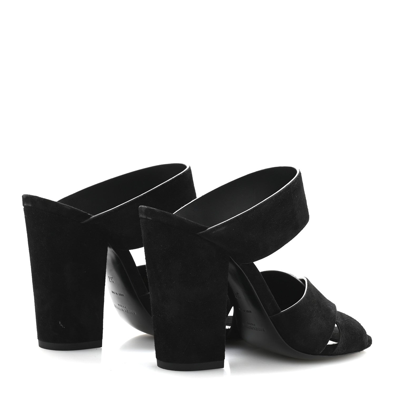Suede Oak 100 Mule Sandals 37 Black