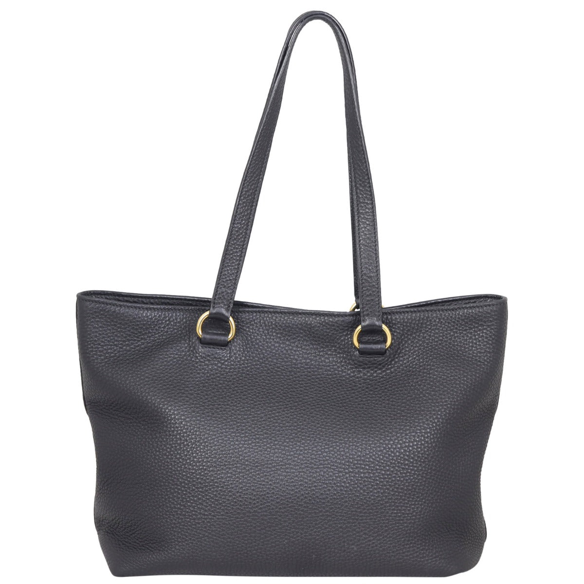 Prada Vitello Daino Logo Embossed Tote