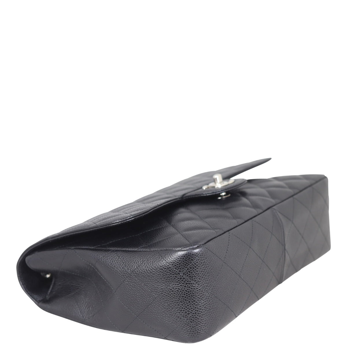 Chanel Classic Single Flap Jumbo | Black Silver Hardware
