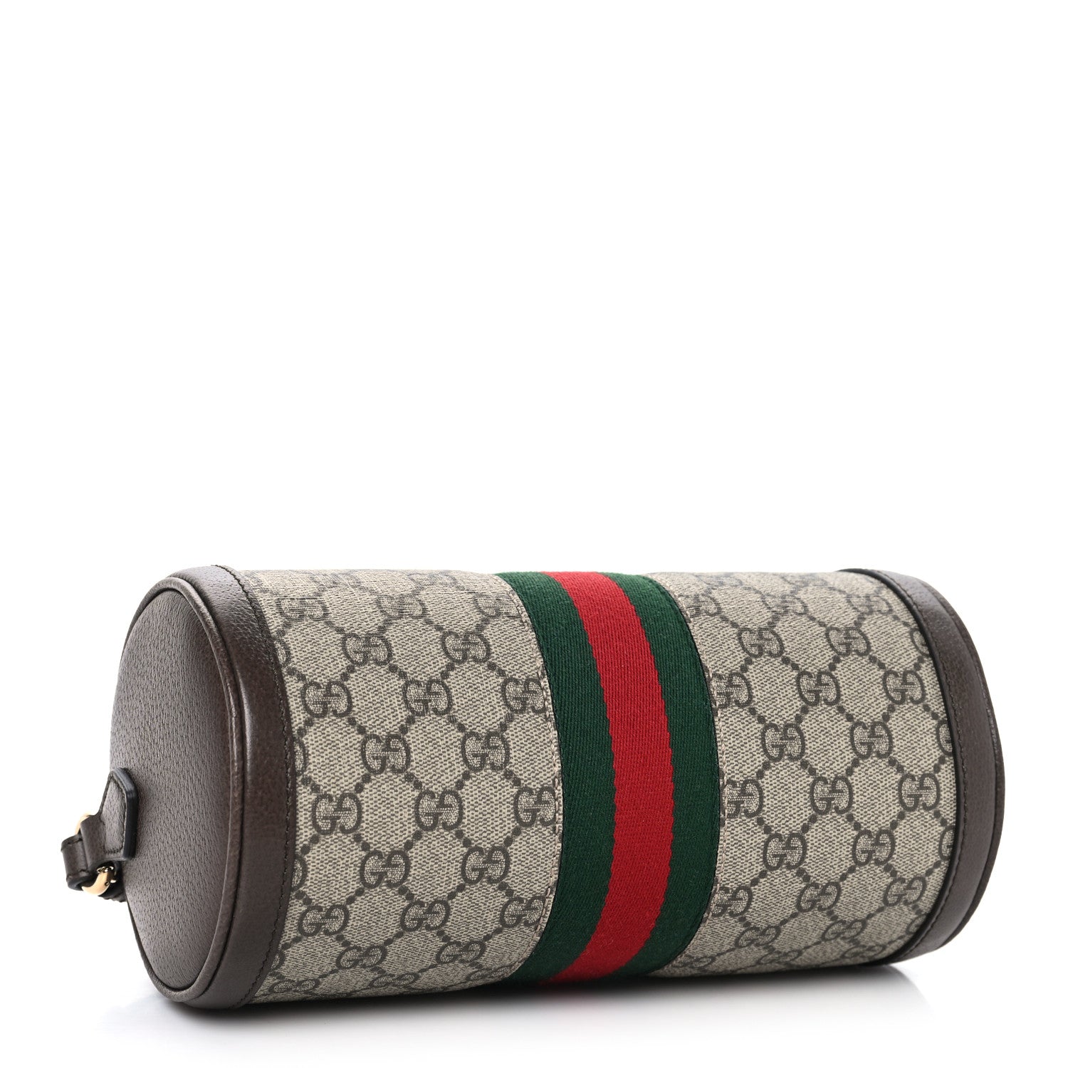 GG Supreme Monogram Textured Dollar Calfskin Web Small Ophidia Blondie Barrel shoulder Bag Beige New Acero