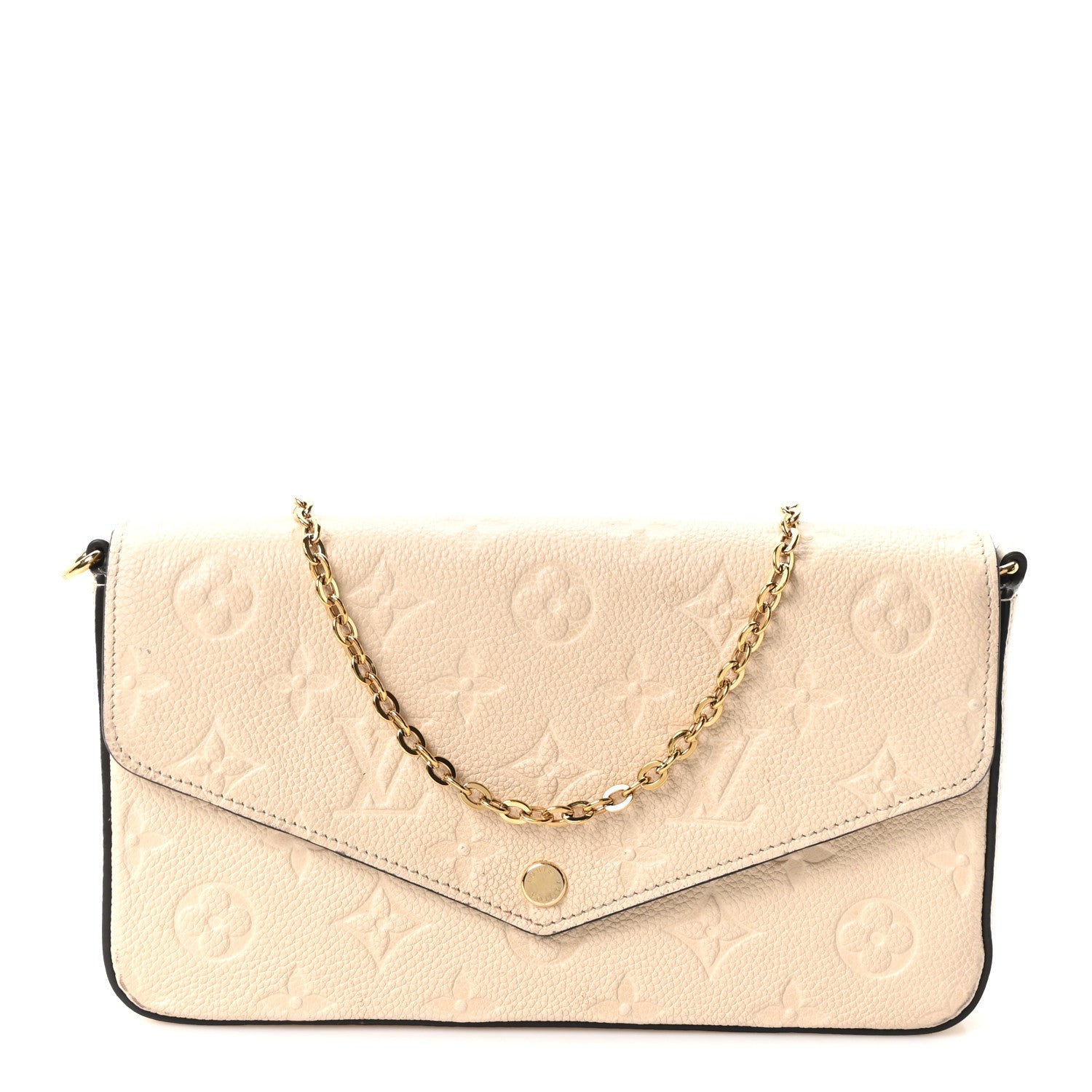 Empreinte Pochette Felicie Chain Wallet Cream