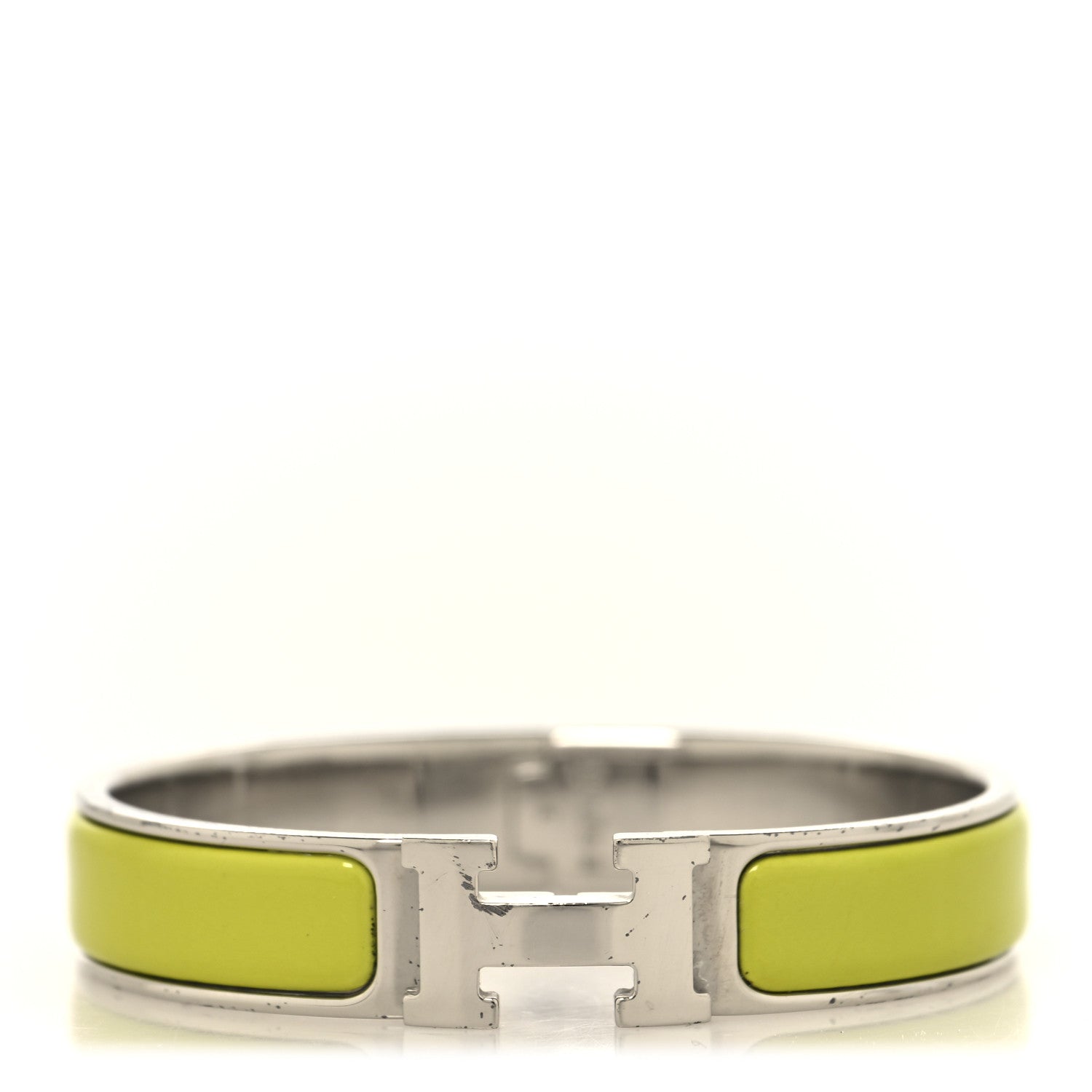Enamel Narrow Clic Clac H Bracelet GM Vert Amande
