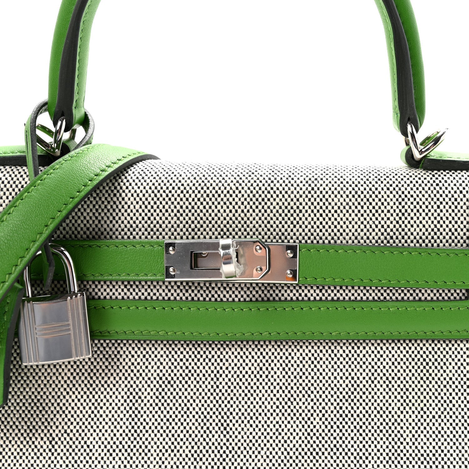 Toile H Swift Kelly Sellier 25 Ecru Vert Yucca