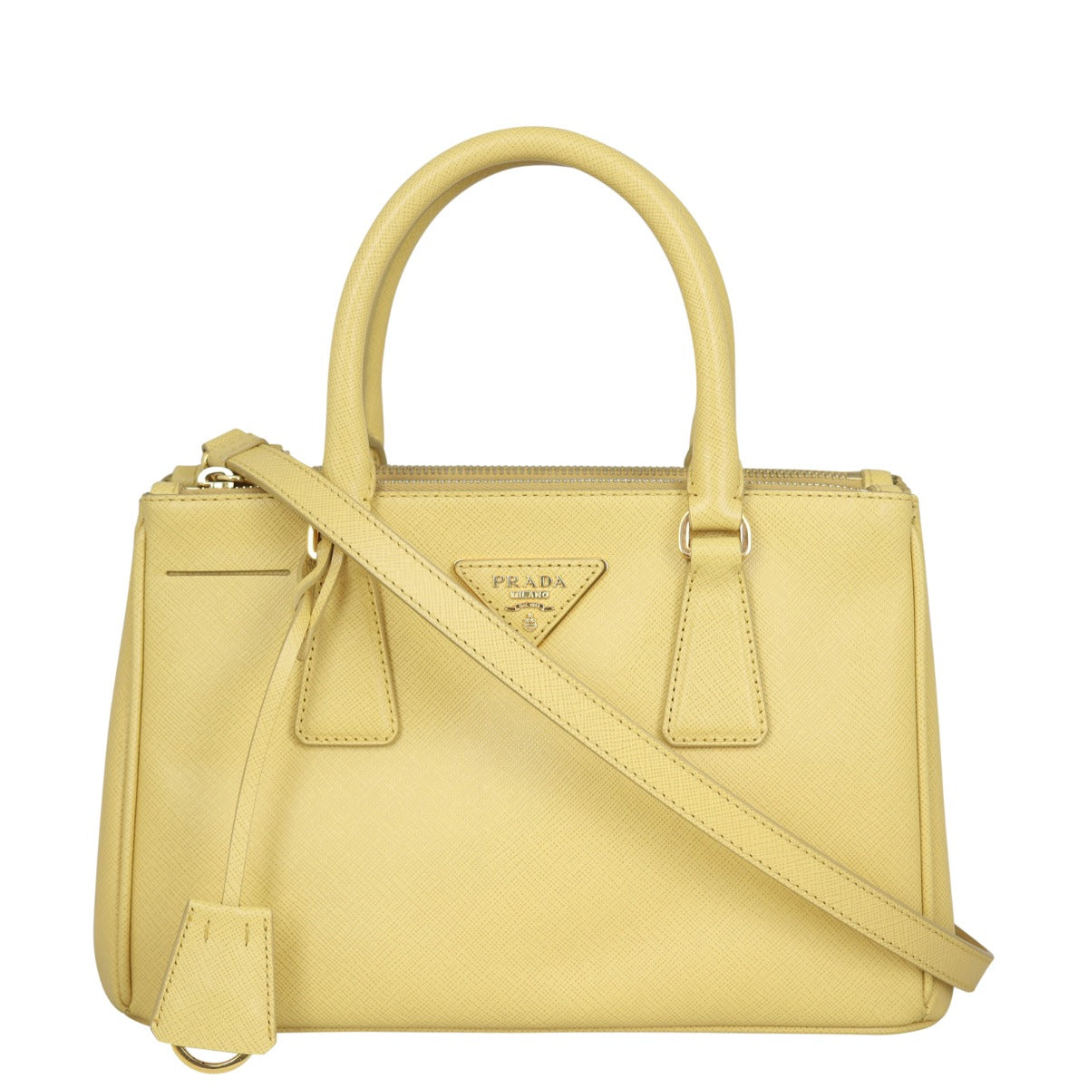 Prada Saffiano Lux Galleria Double Zip Tote Mini
