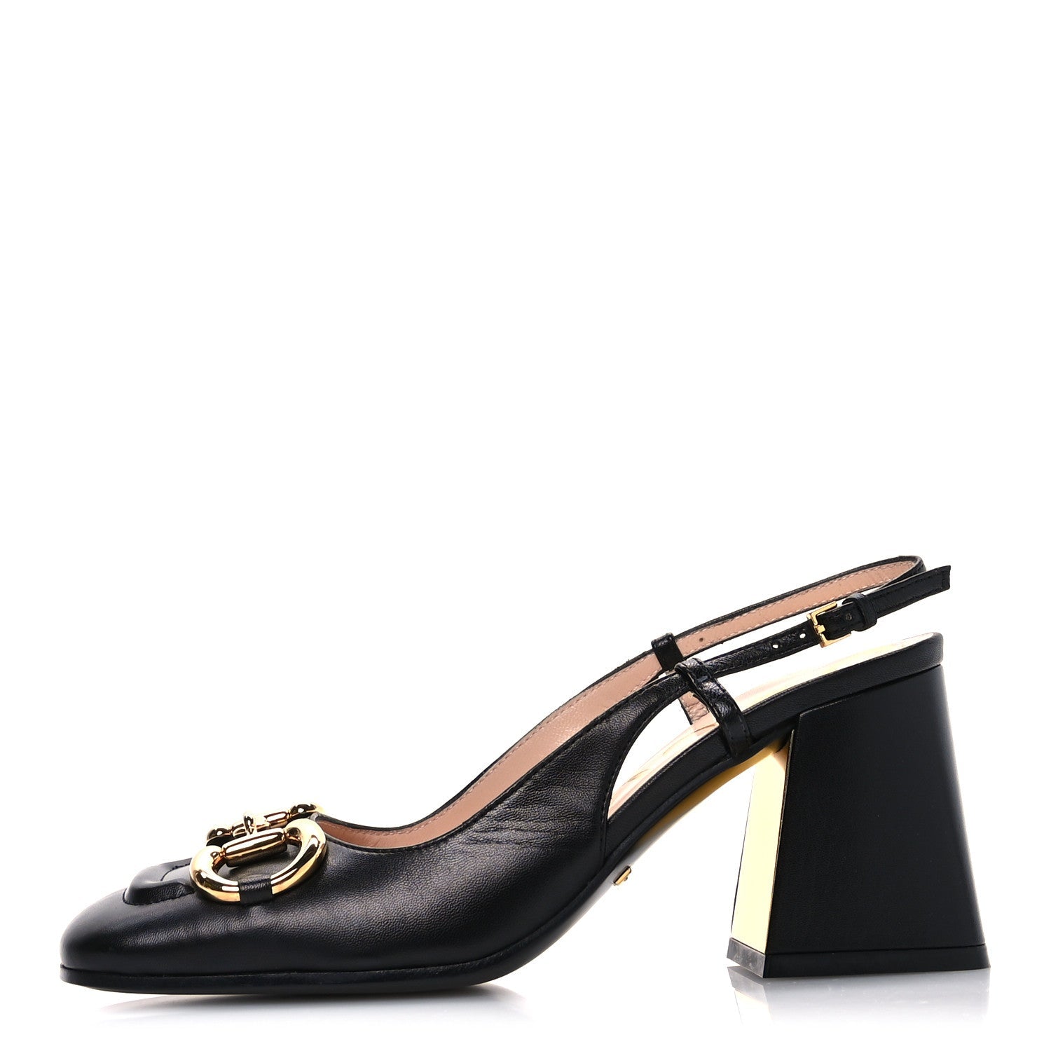 Malaga Kid Horsebit 75mm Slingback Pumps 35.5 Black