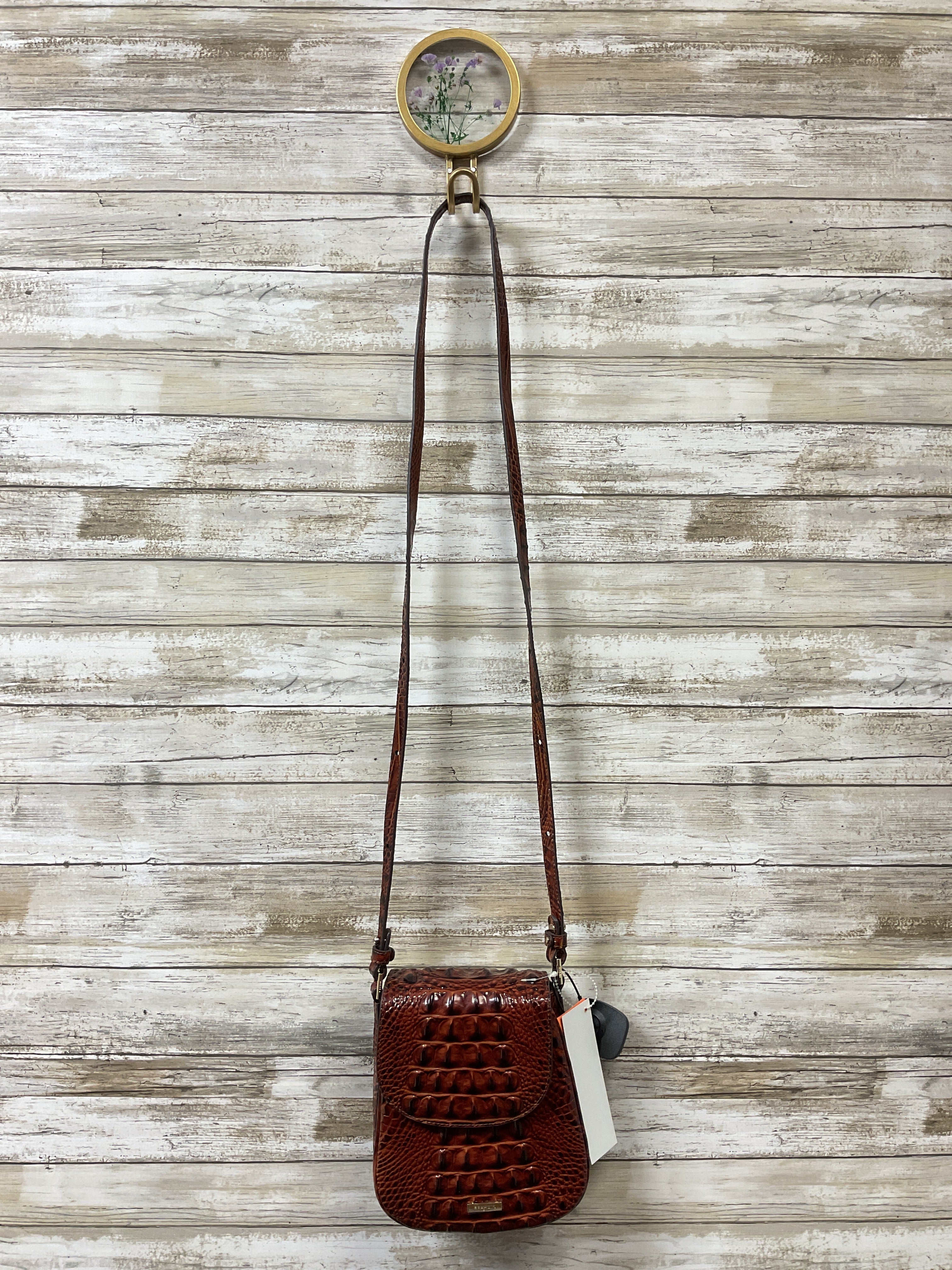 Crossbody Designer By Brahmin In Brown, Size:Small