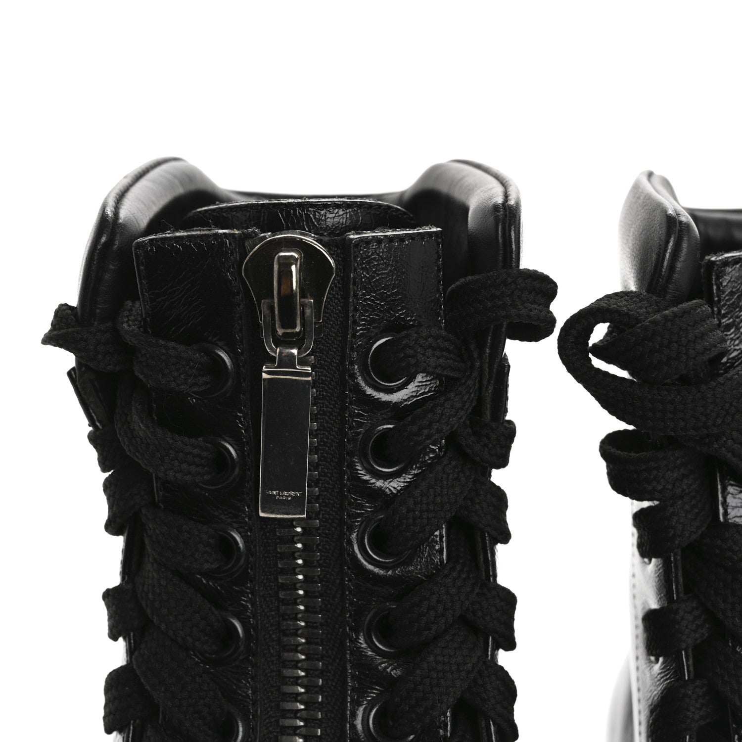 Calfskin William Double-Laced Boot 35 Black