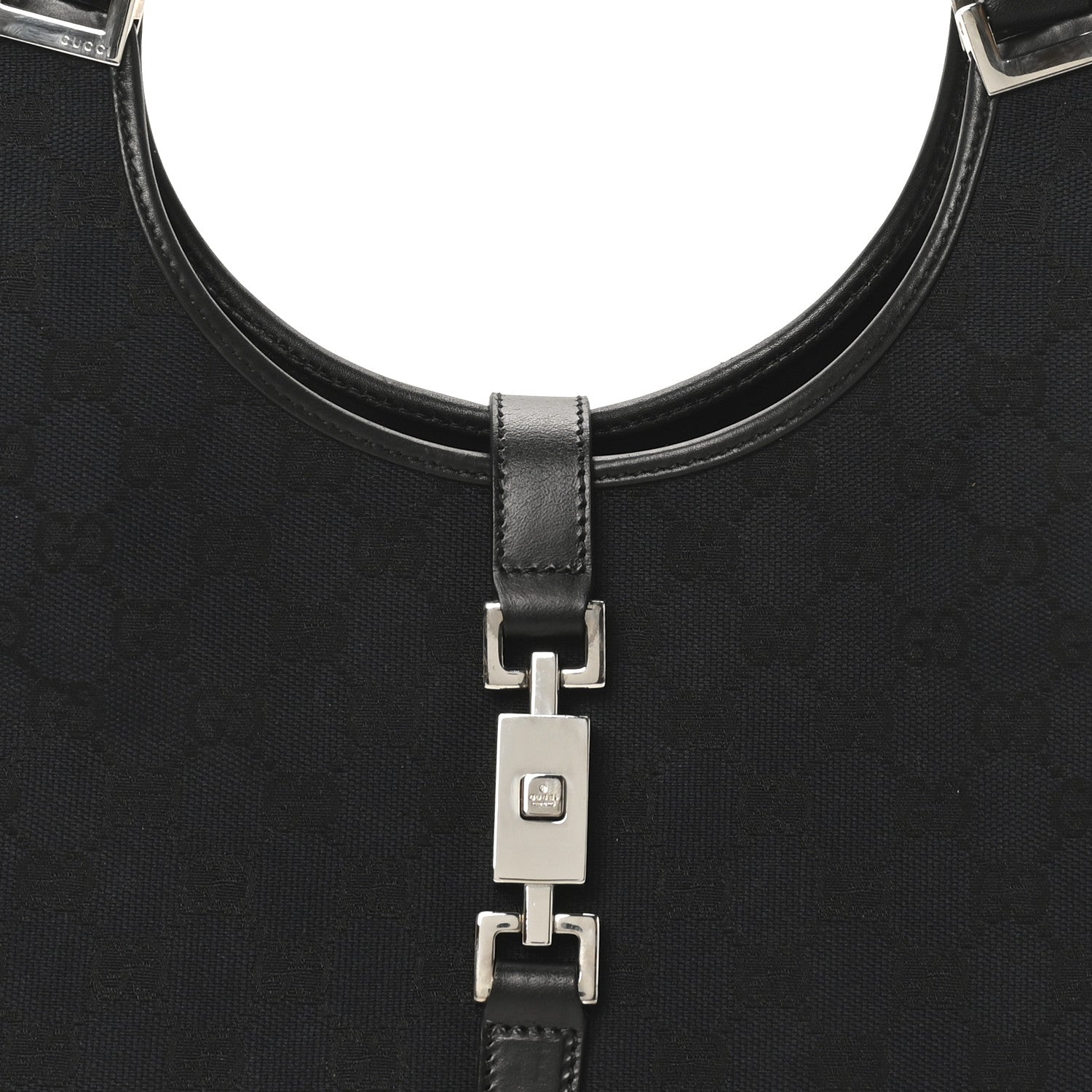 Monogram Bardot Shoulder Bag Black
