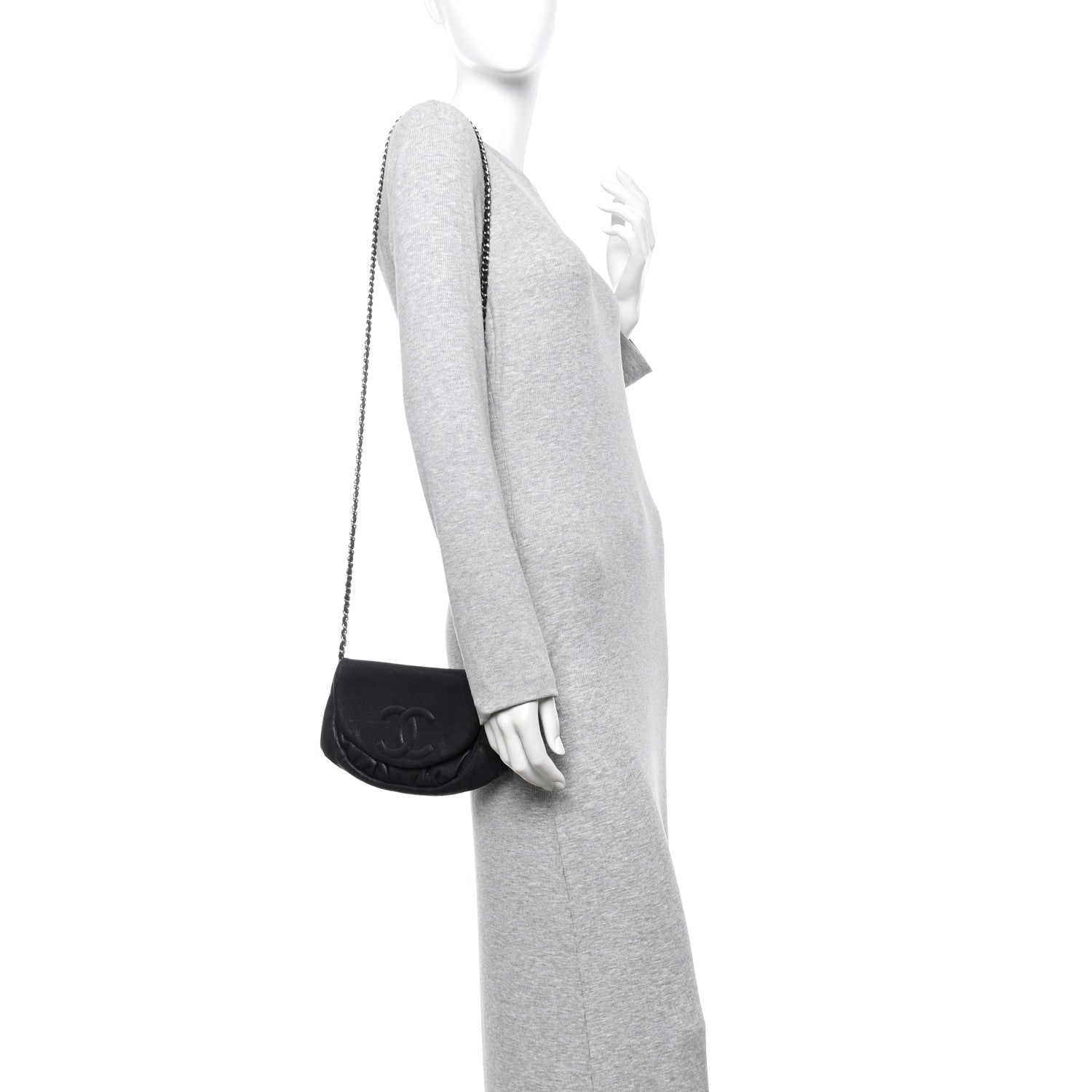 Caviar Half Moon Wallet On Chain WOC Black