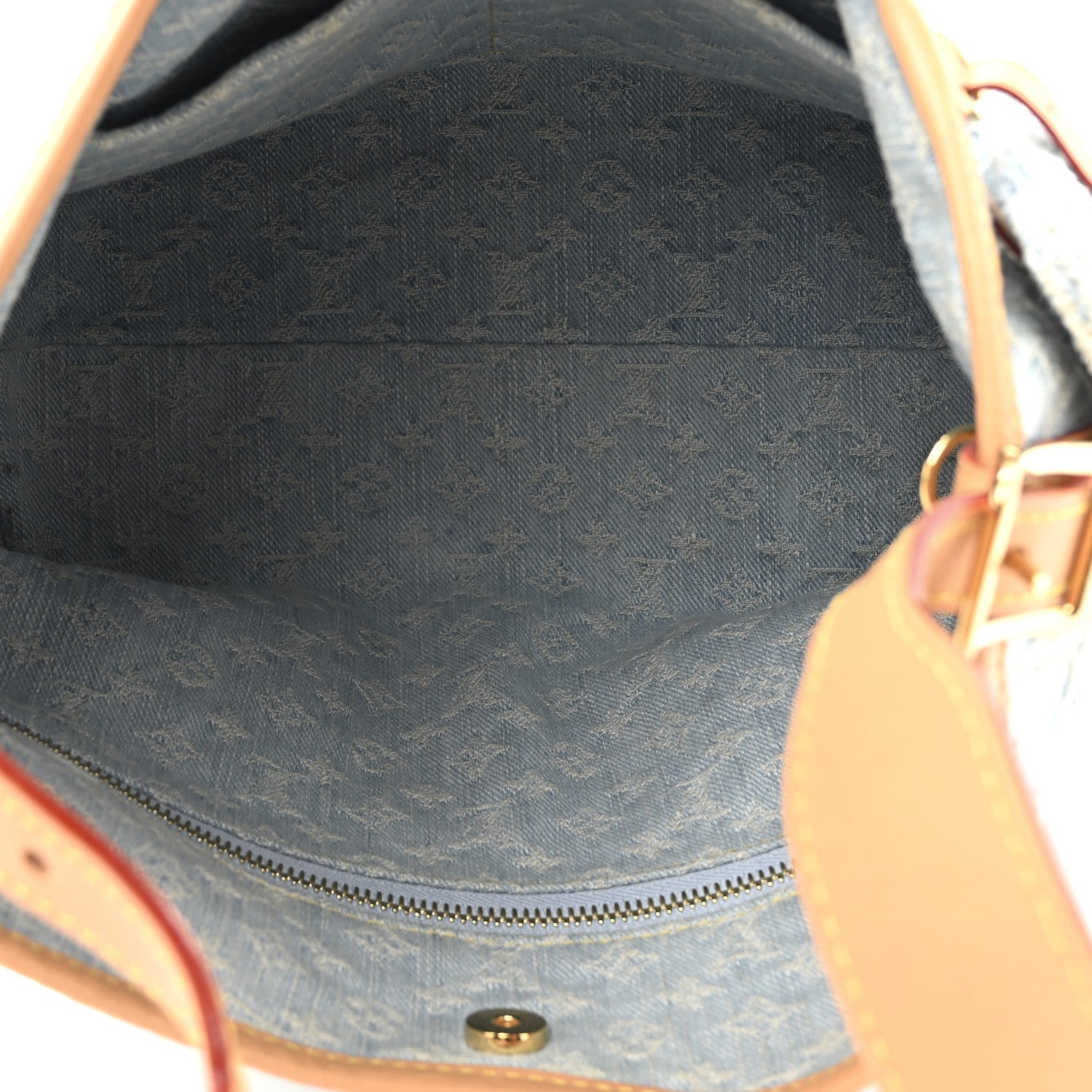 Monogram Denim CarryAll PM Sky Blue