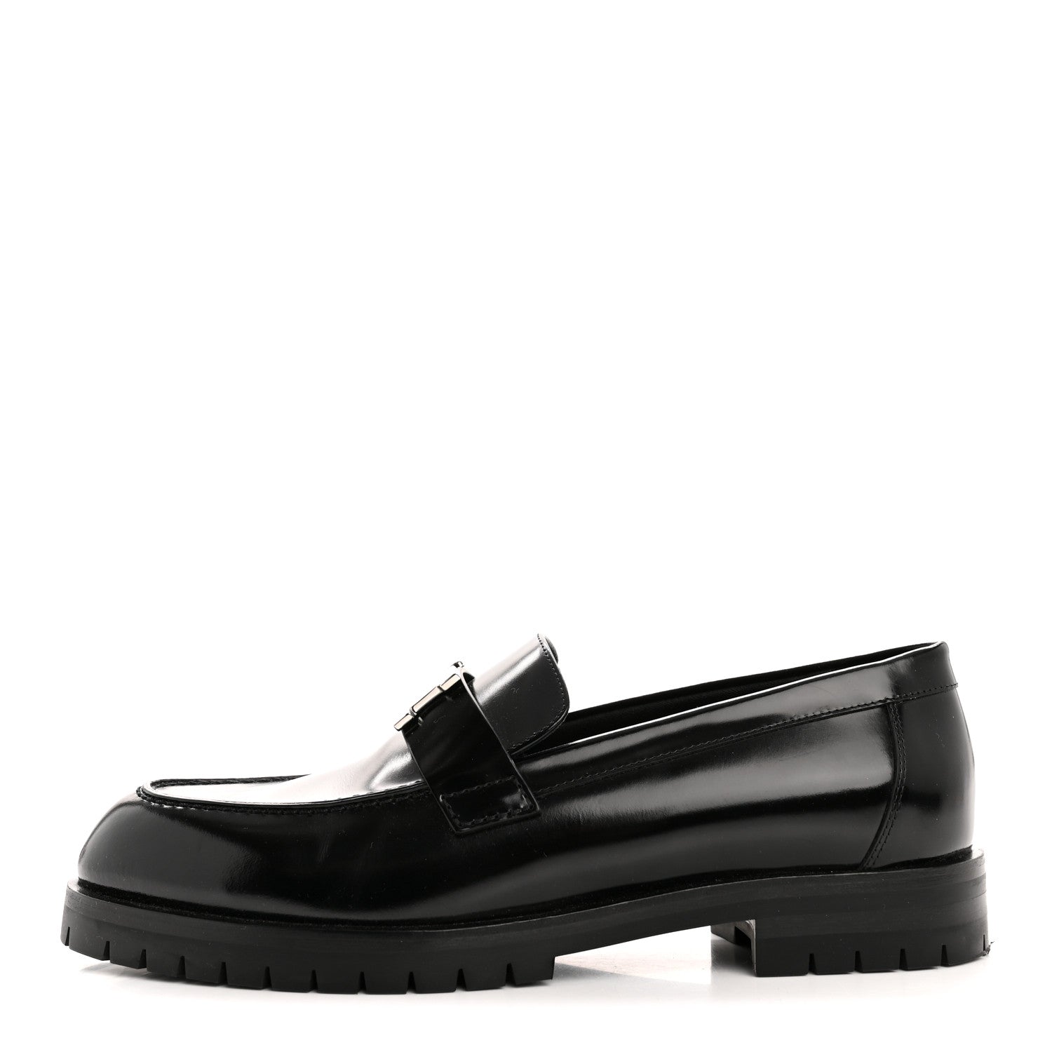 Calfskin Womens Faubourg Loafers 38 Black