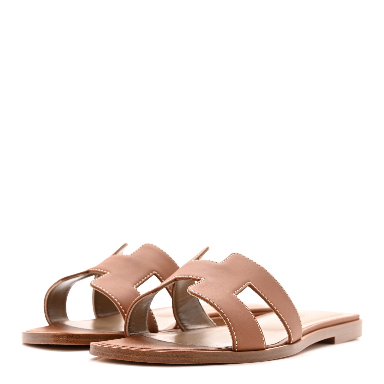 Box Calfskin Oran Sandals 37.5 Gold