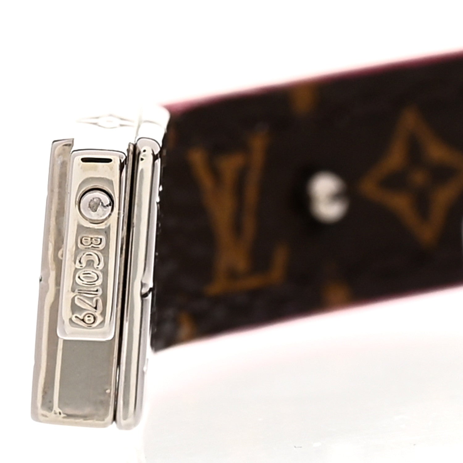 Monogram LV Circle Reversible Bracelet 17 Rose Falbala