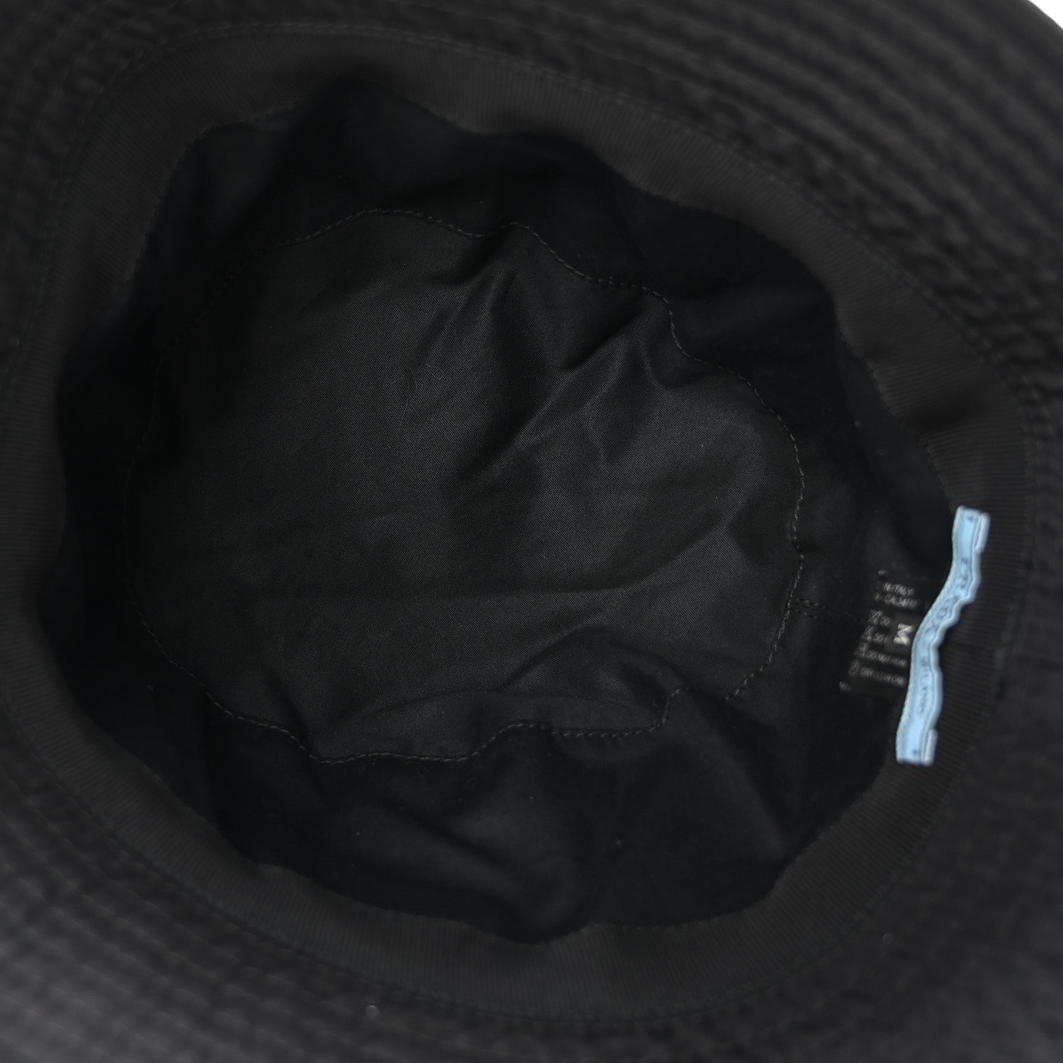Re-Nylon Metal Triangle Logo Womens Bucket Hat M Black