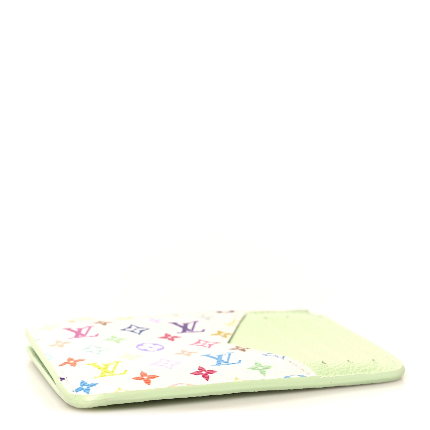 LV X TM Monogram Romy Card Holder Green Tea