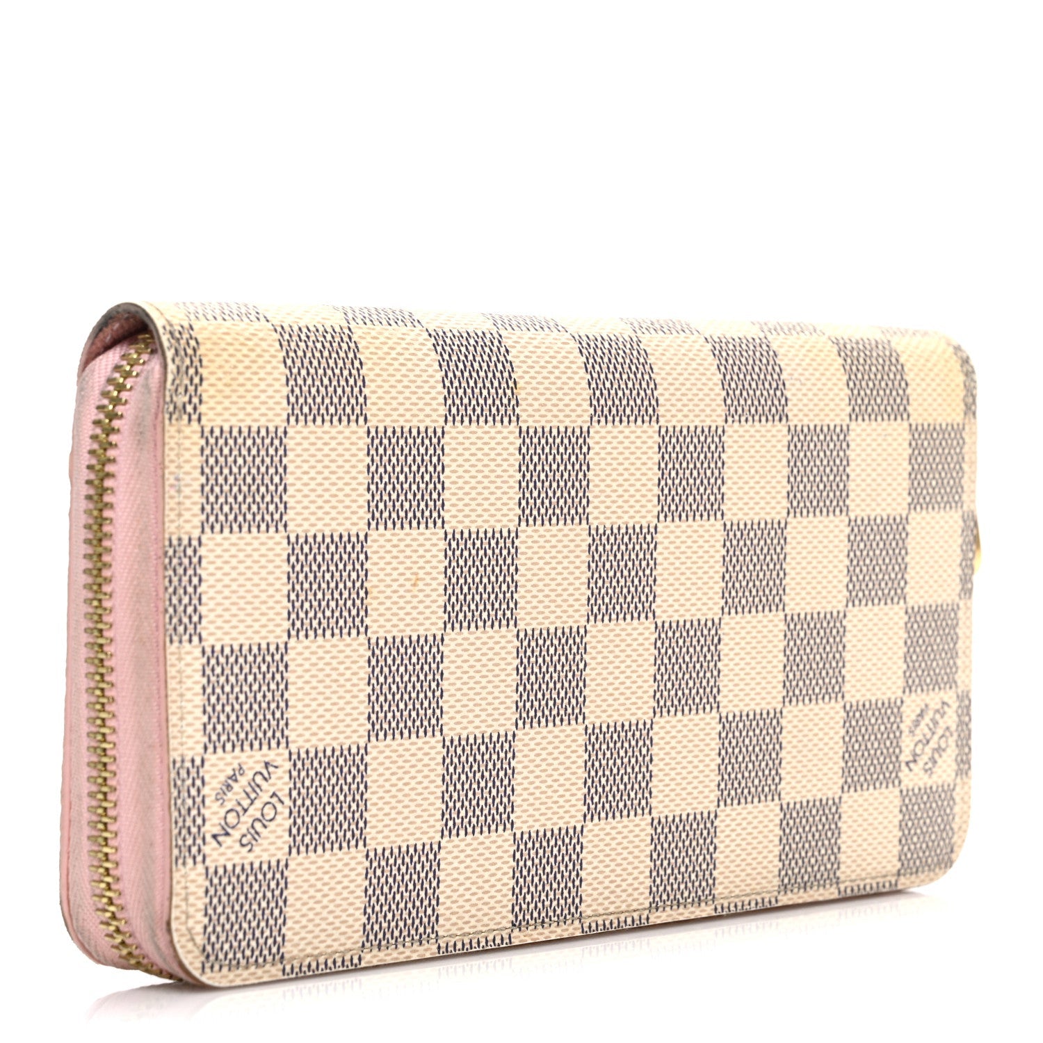 Damier Azur Zippy Wallet Rose Ballerine