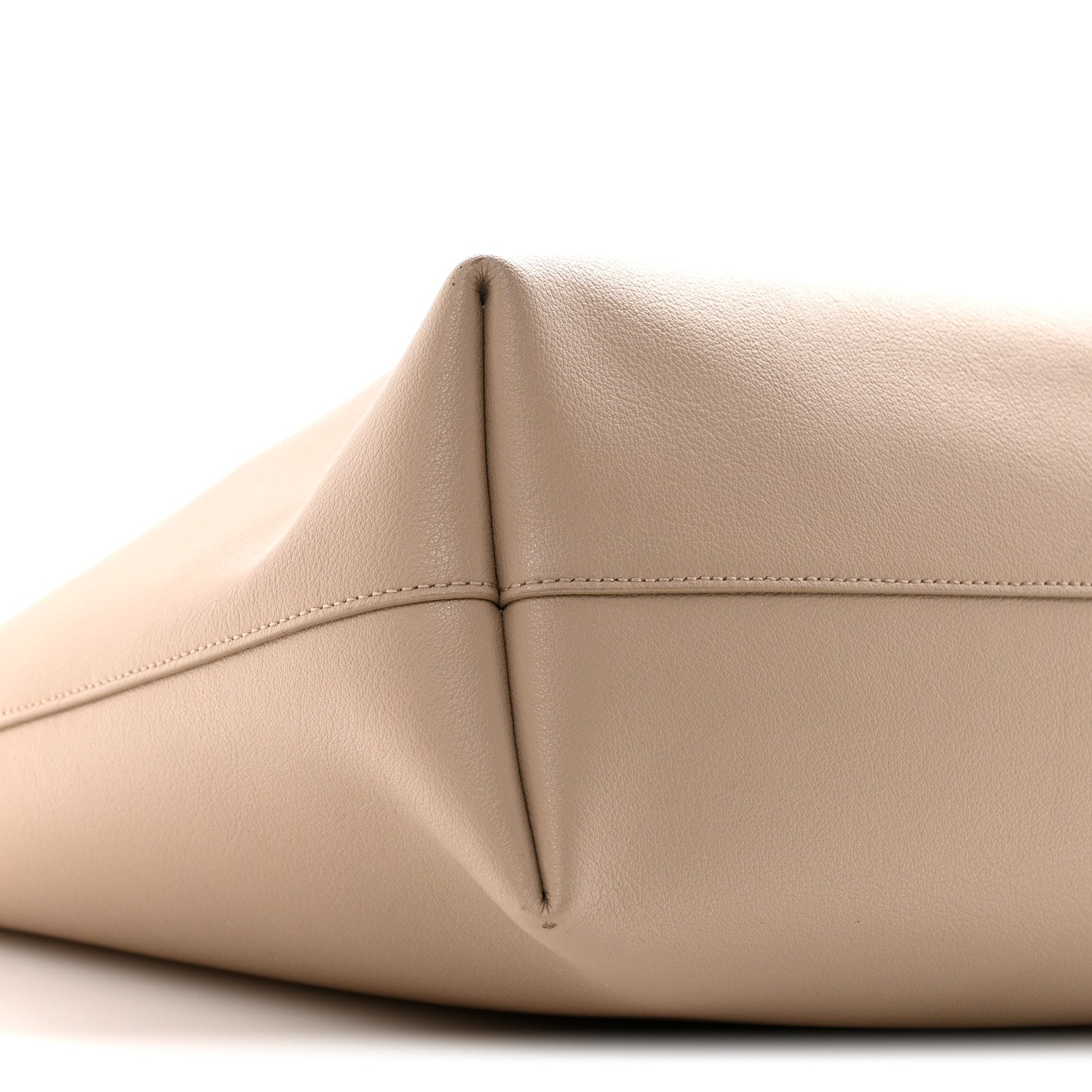 Calfskin Large Shopping Tote Dark Beige
