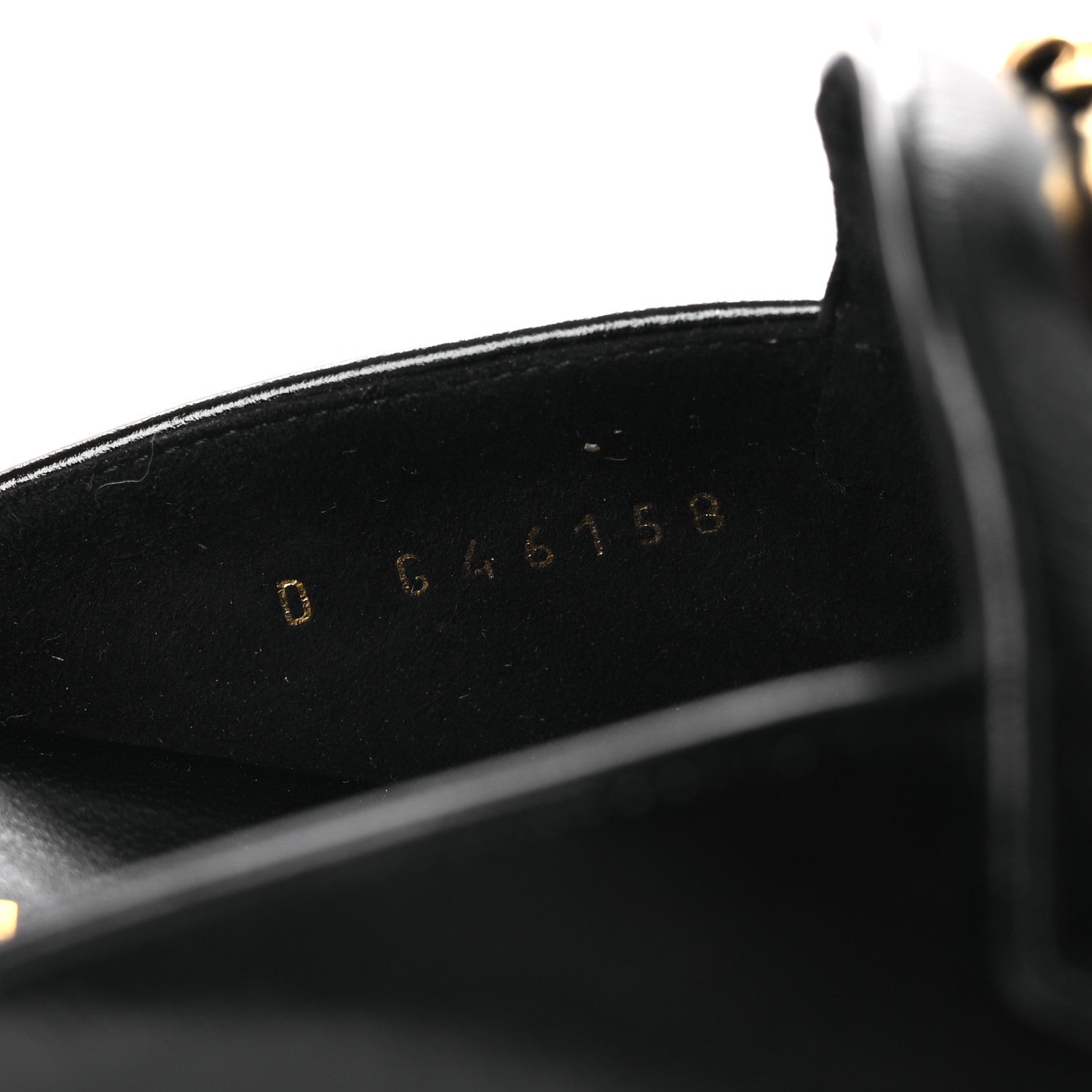 Shiny Calfskin Crystal CC Mules 41 Black