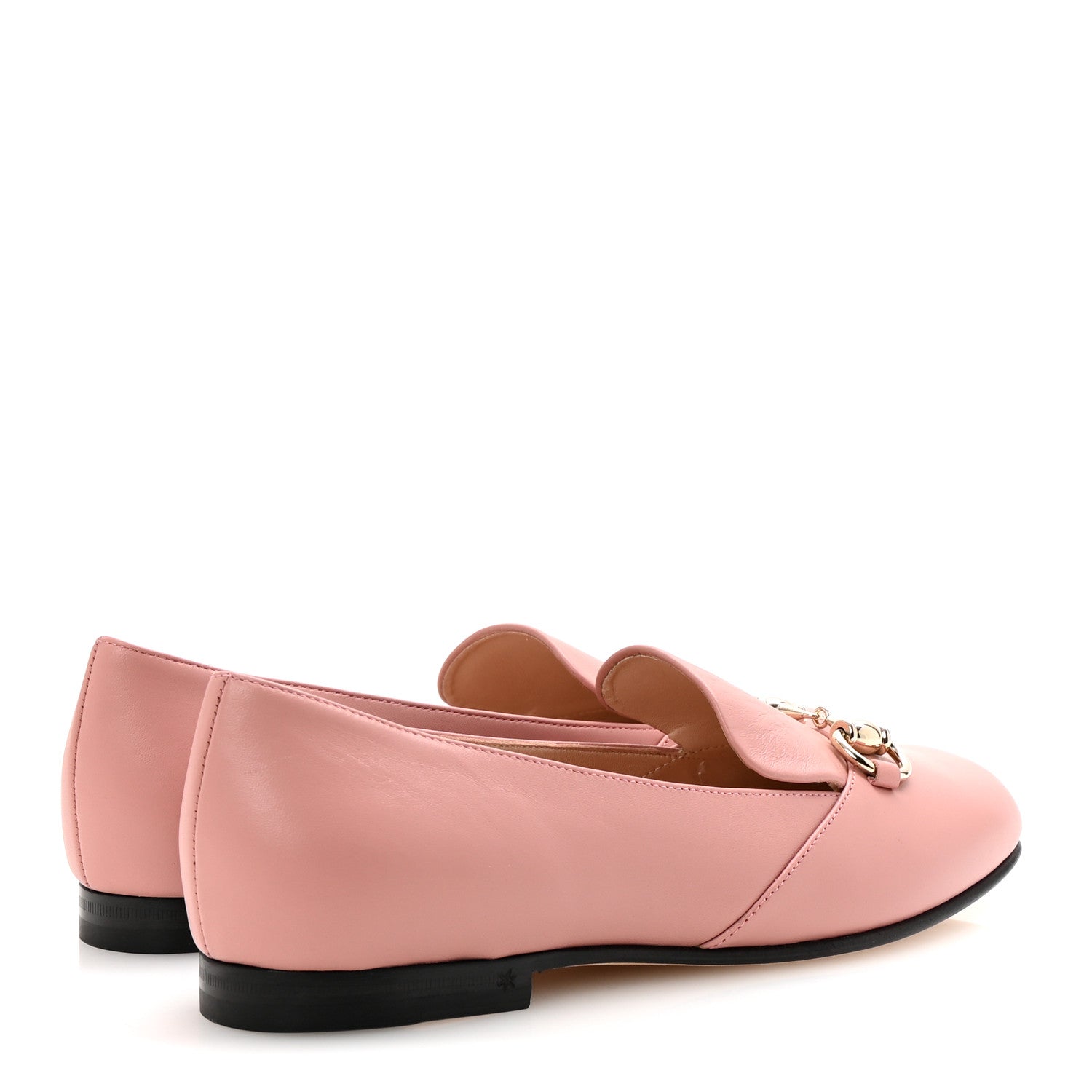 Calfskin Horsebit Loafers 35.5 Soft Pink