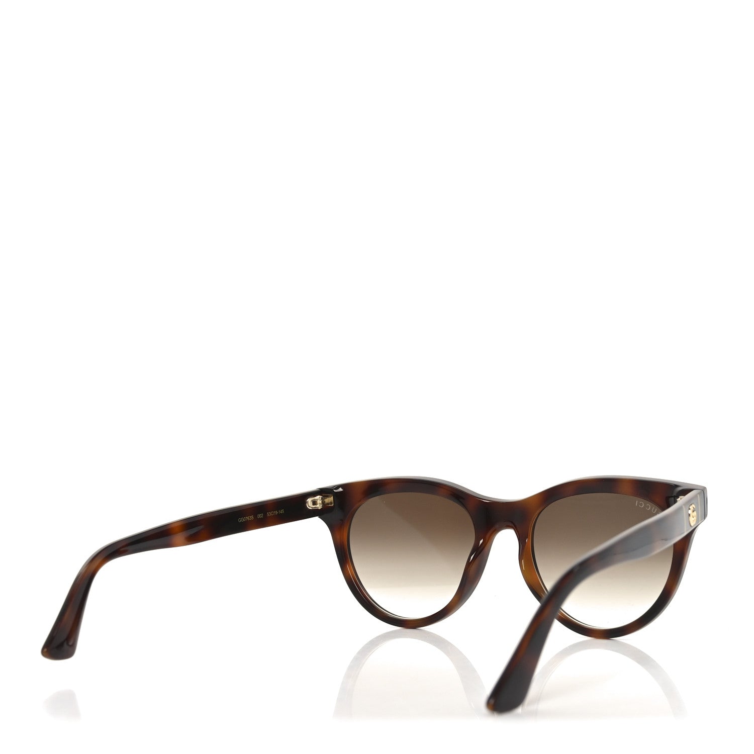 Round Sunglasses GG0763S Tortoise
