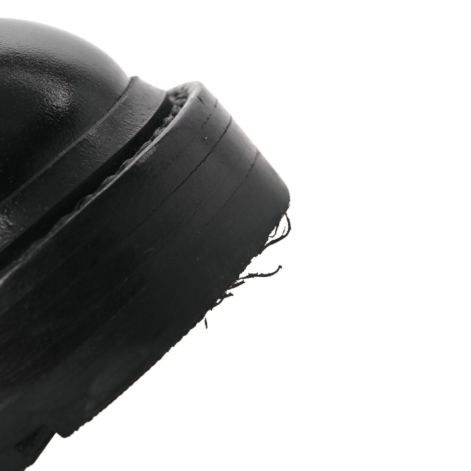 Shiny Calfskin Quilted Lace Up Combat Boots 37 Black