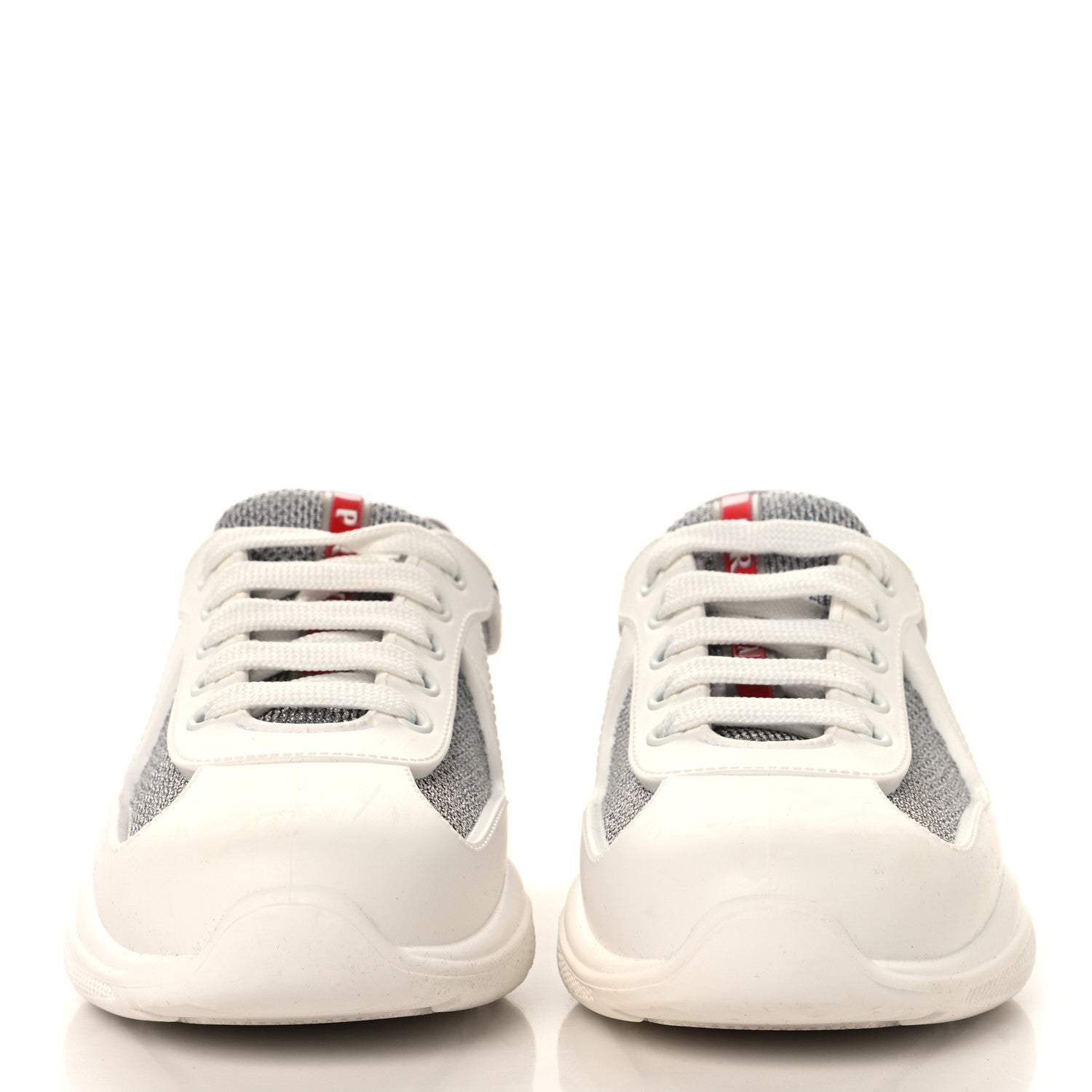 Soft Rubber Mesh Womens America's Cup Sneakers 35 White Argento