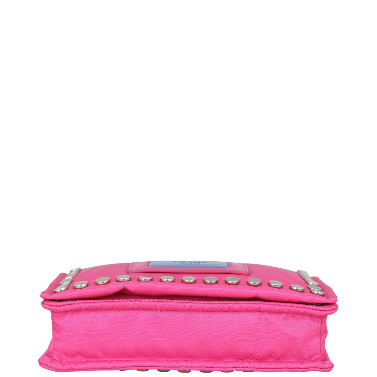 Prada Tessuto Studded Etiquette Mini Crossbody