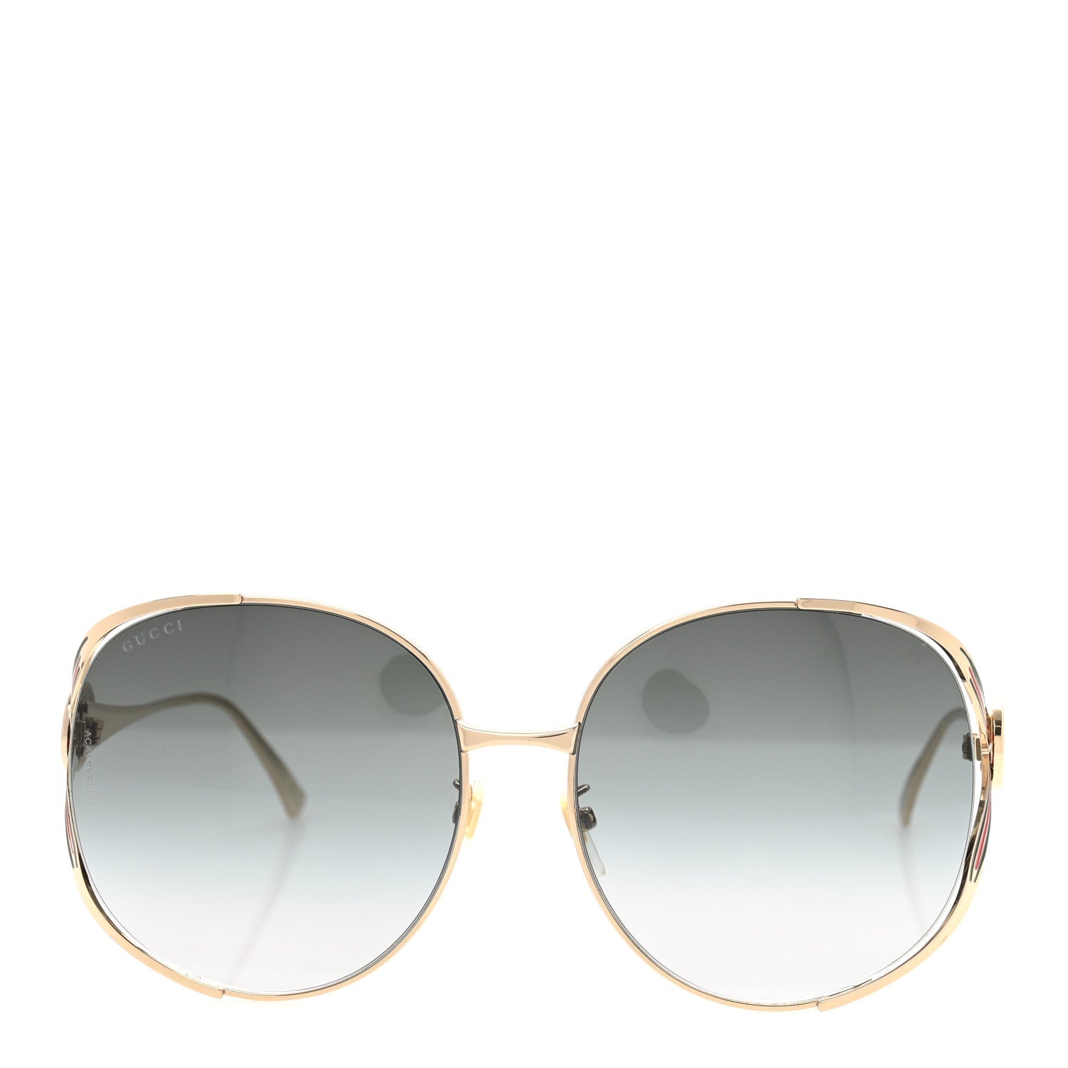 Metal Oversized Round Frame GG0225S Sunglasses Gold