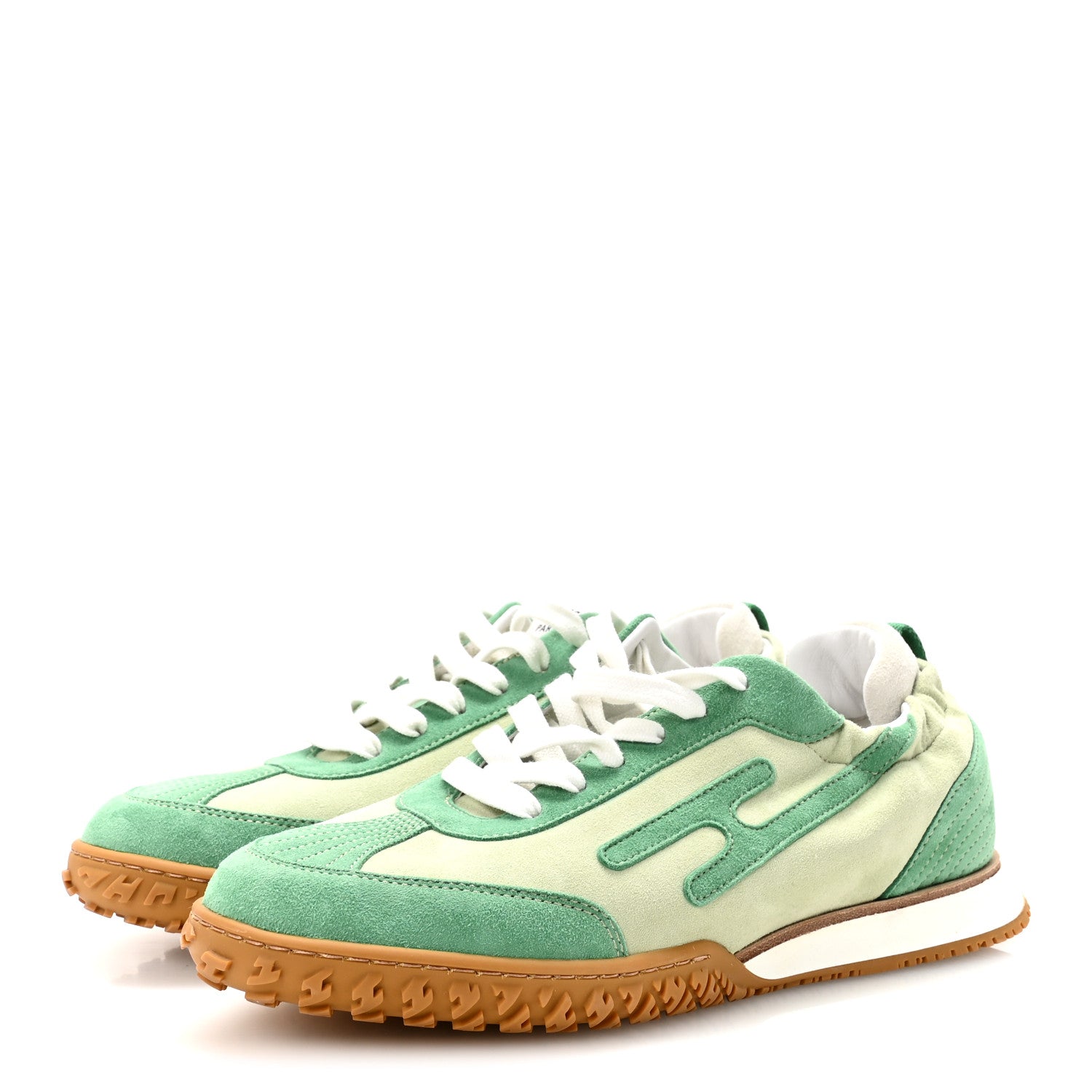 Suede Goatskin Jet Sneakers 38.5 Vert De Mer Vert Opaline