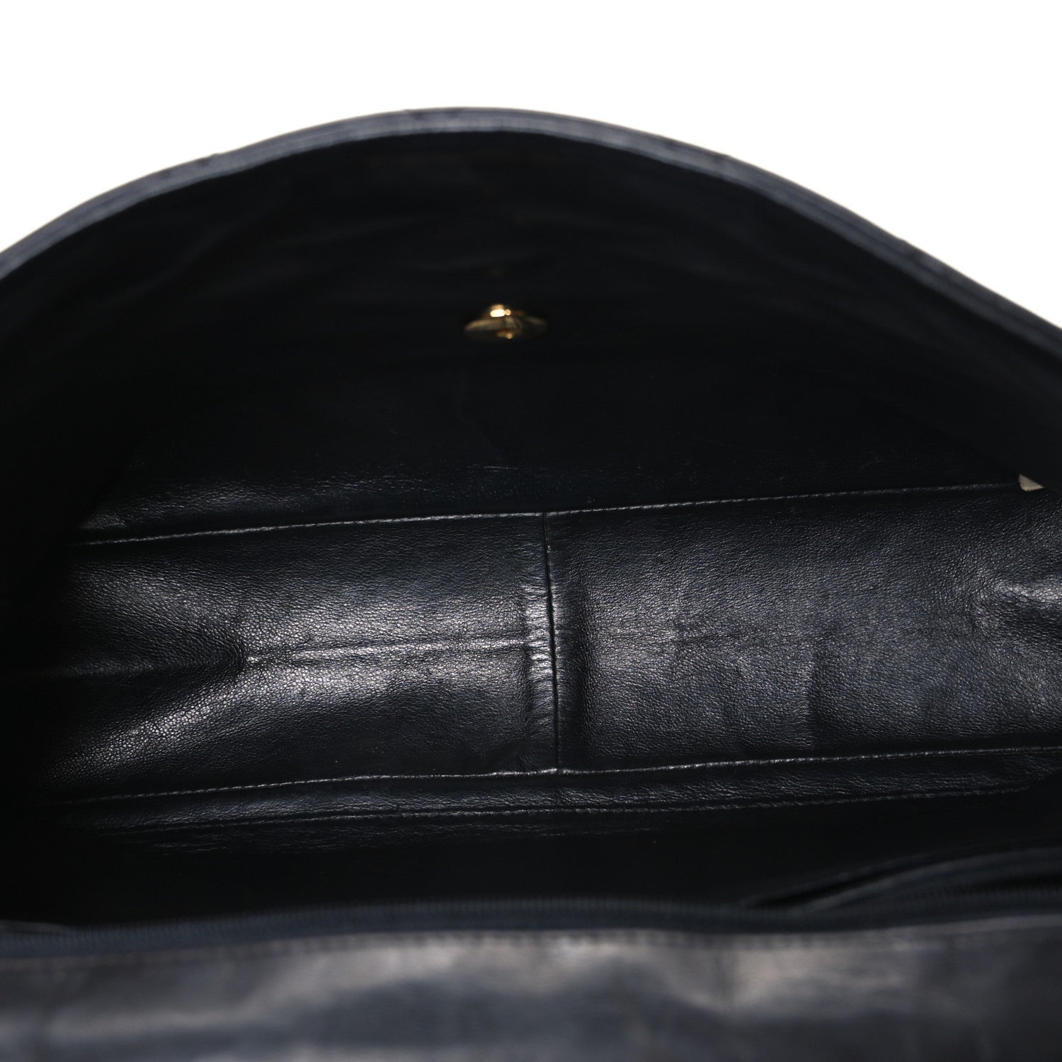 Lambskin Quilted Jumbo Single Flap Black