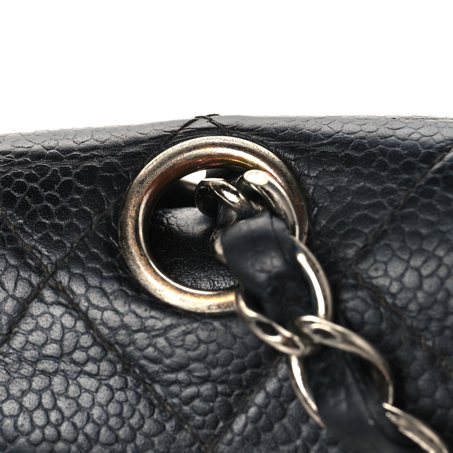 Caviar Quilted Small Double Flap Black