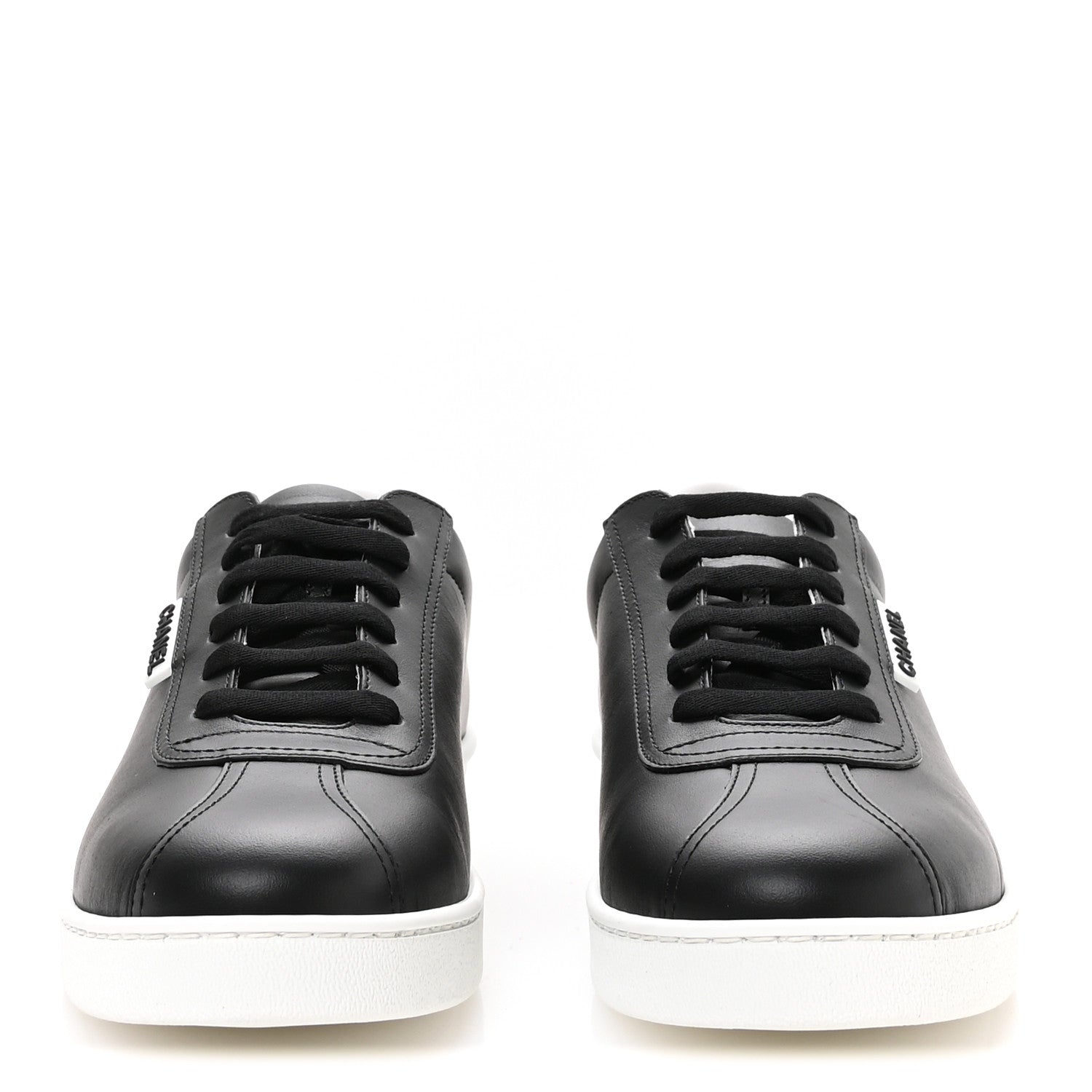Calfskin CC Mens Uniform Sneakers 43 Black