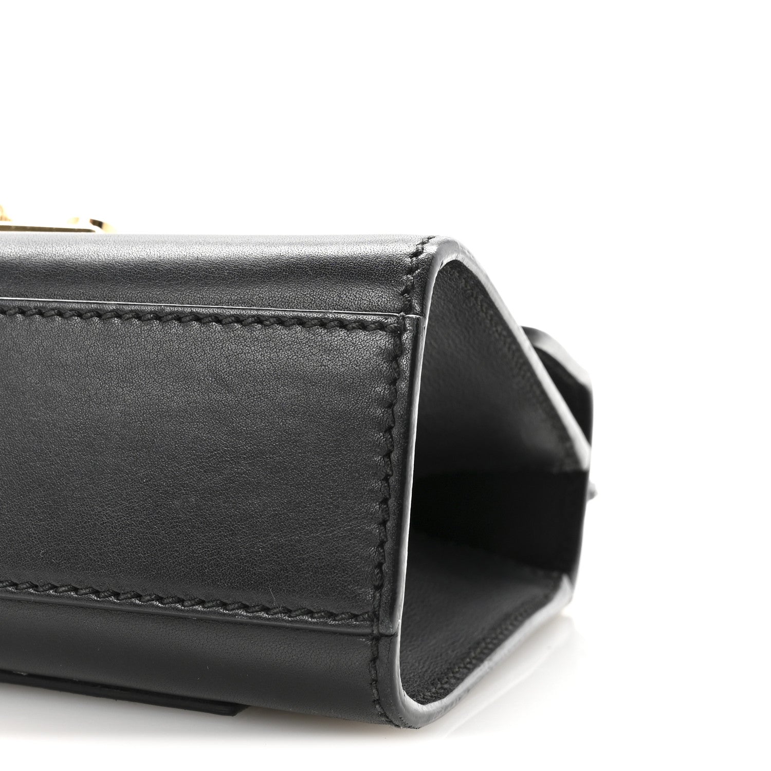 Calfskin Small Padlock Shoulder Bag Black