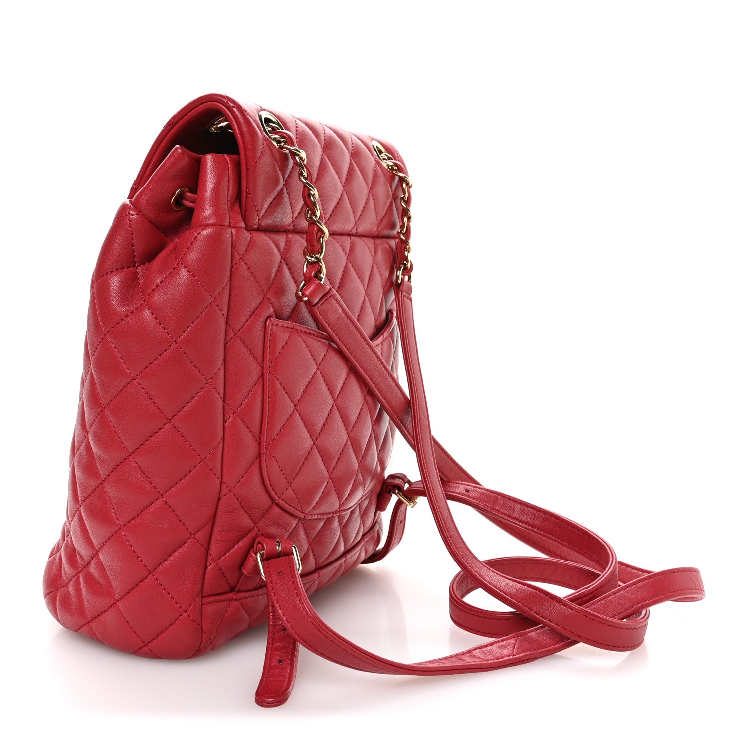 Lambskin Quilted Small Urban Spirit Backpack Dark Pink