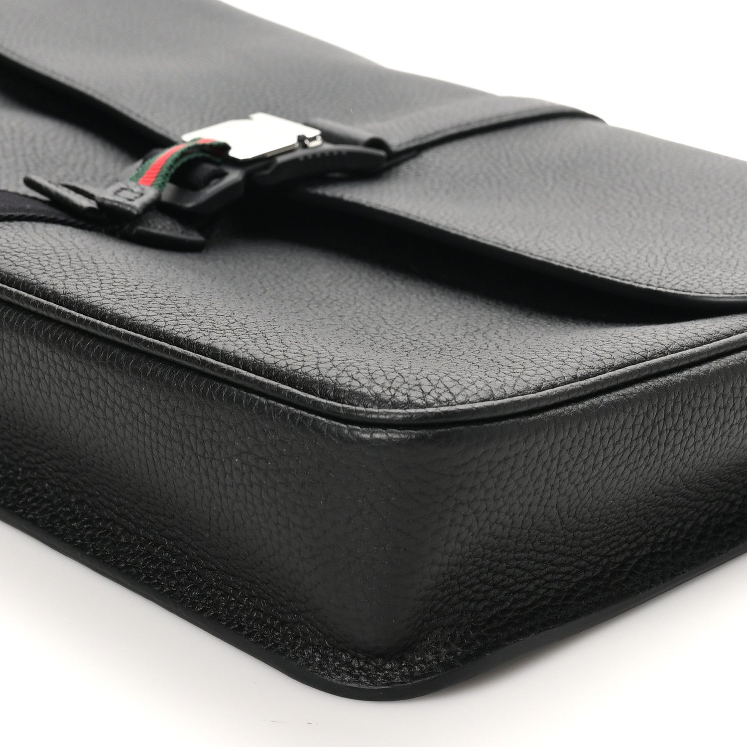 Calfskin Web Medium Business Case Black