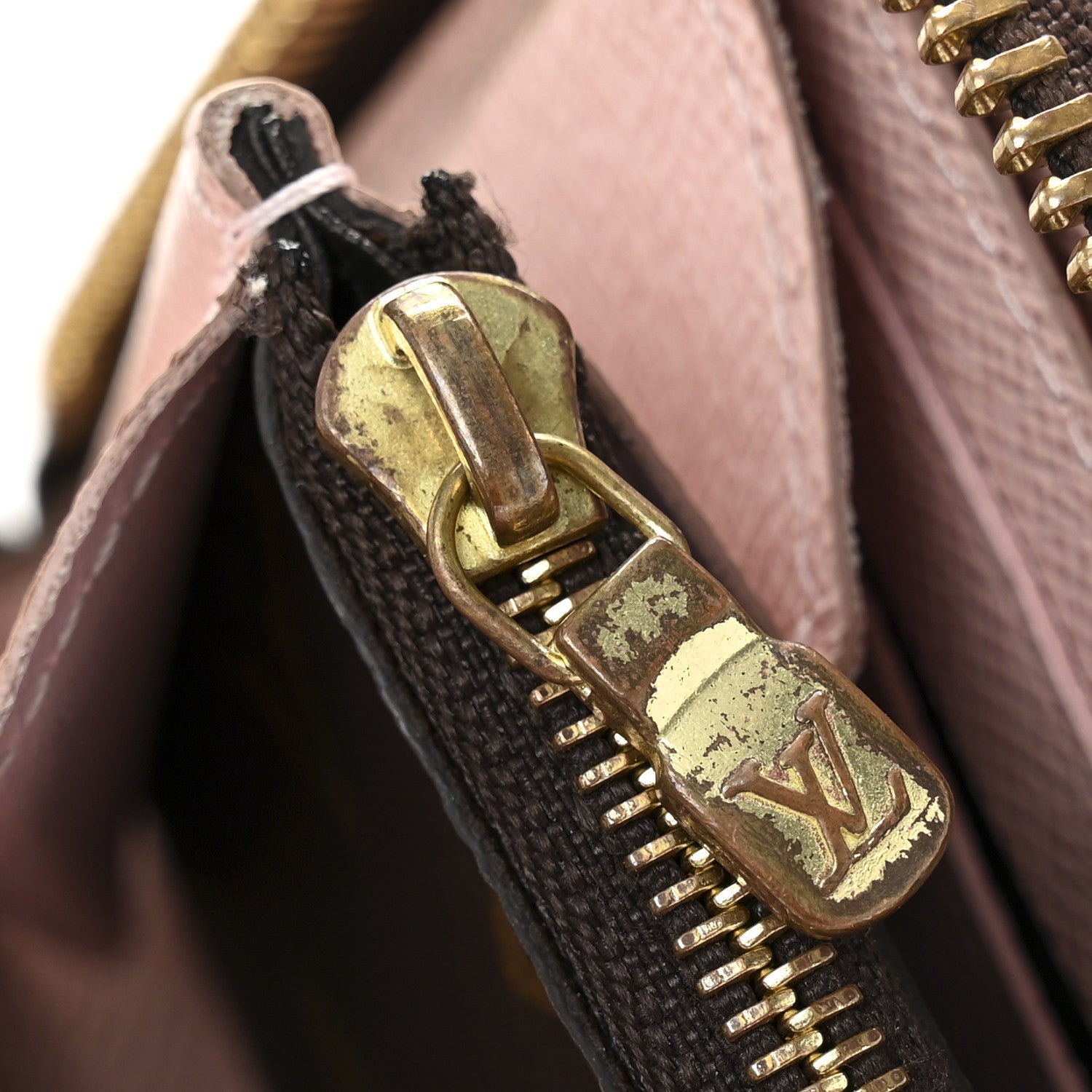 Monogram Clemence Wallet Rose Ballerine