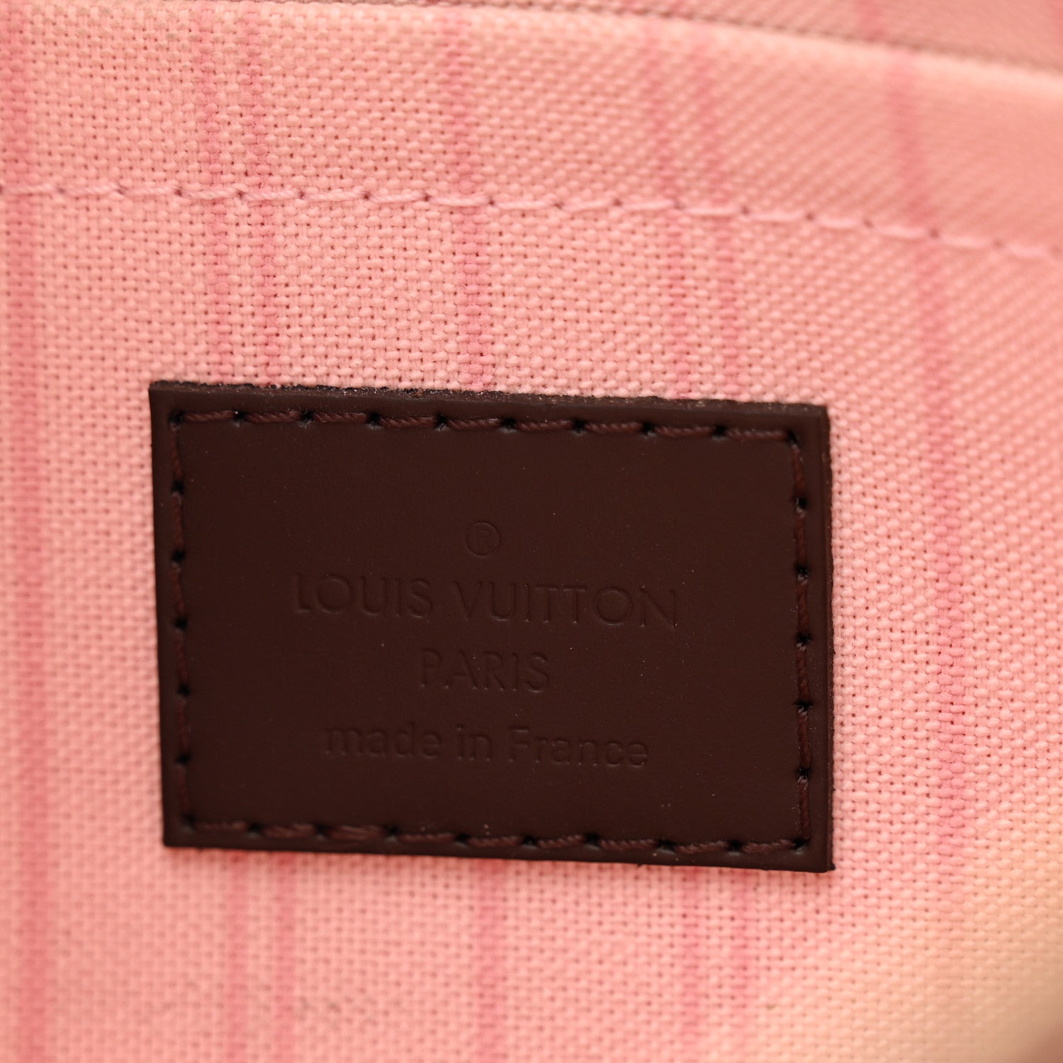 Damier Ebene Neverfull MM GM Pochette Rose Ballerine