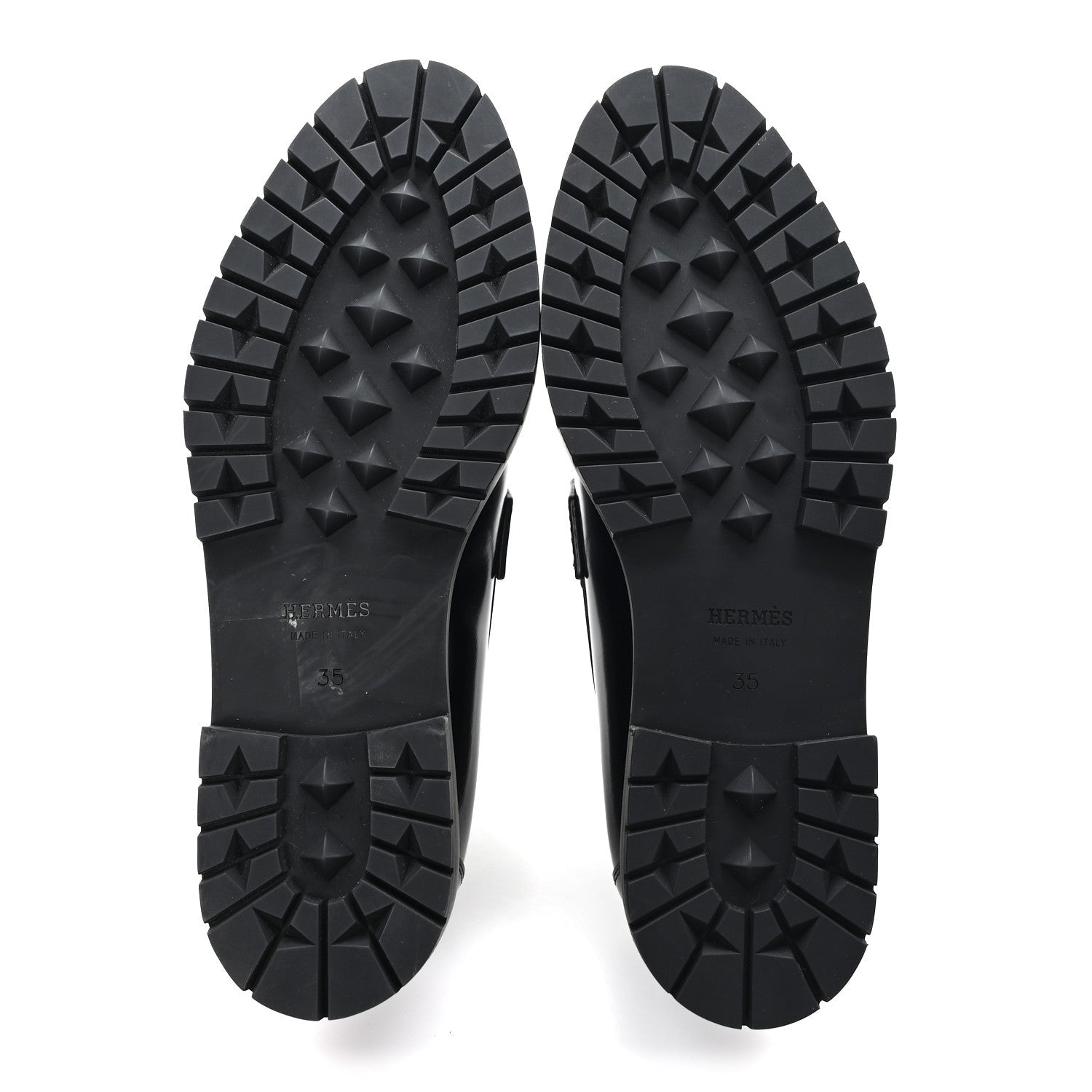 Calfskin Womens Faubourg Loafers 35 Black