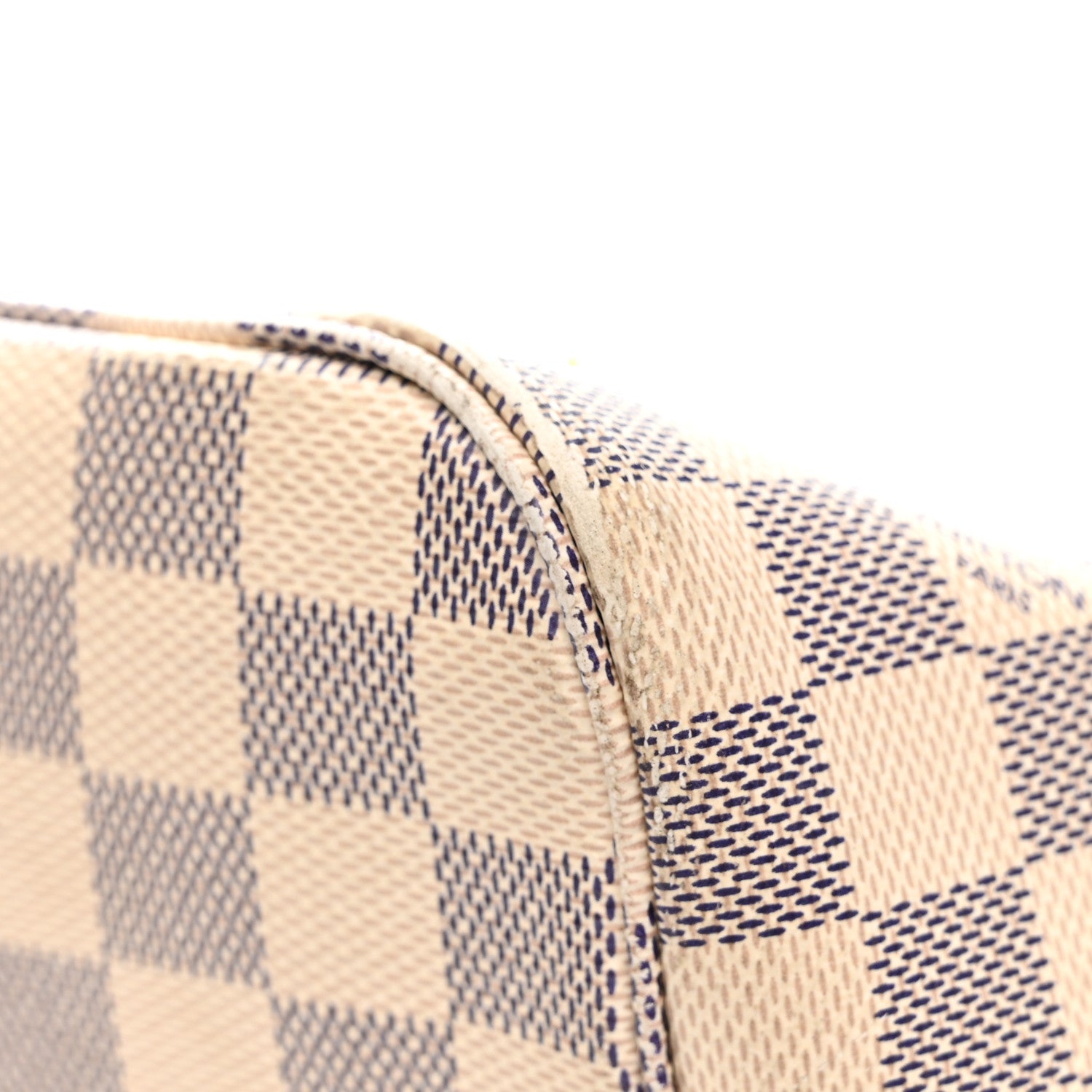 Damier Azur Braided Neverfull MM Orange