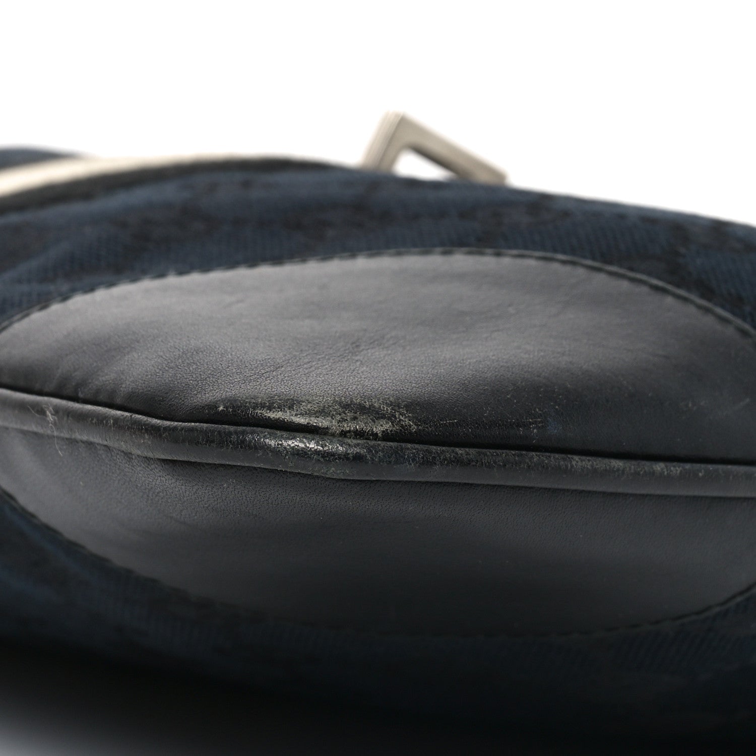 Monogram Lobster Clasp Jackie O Hobo Black